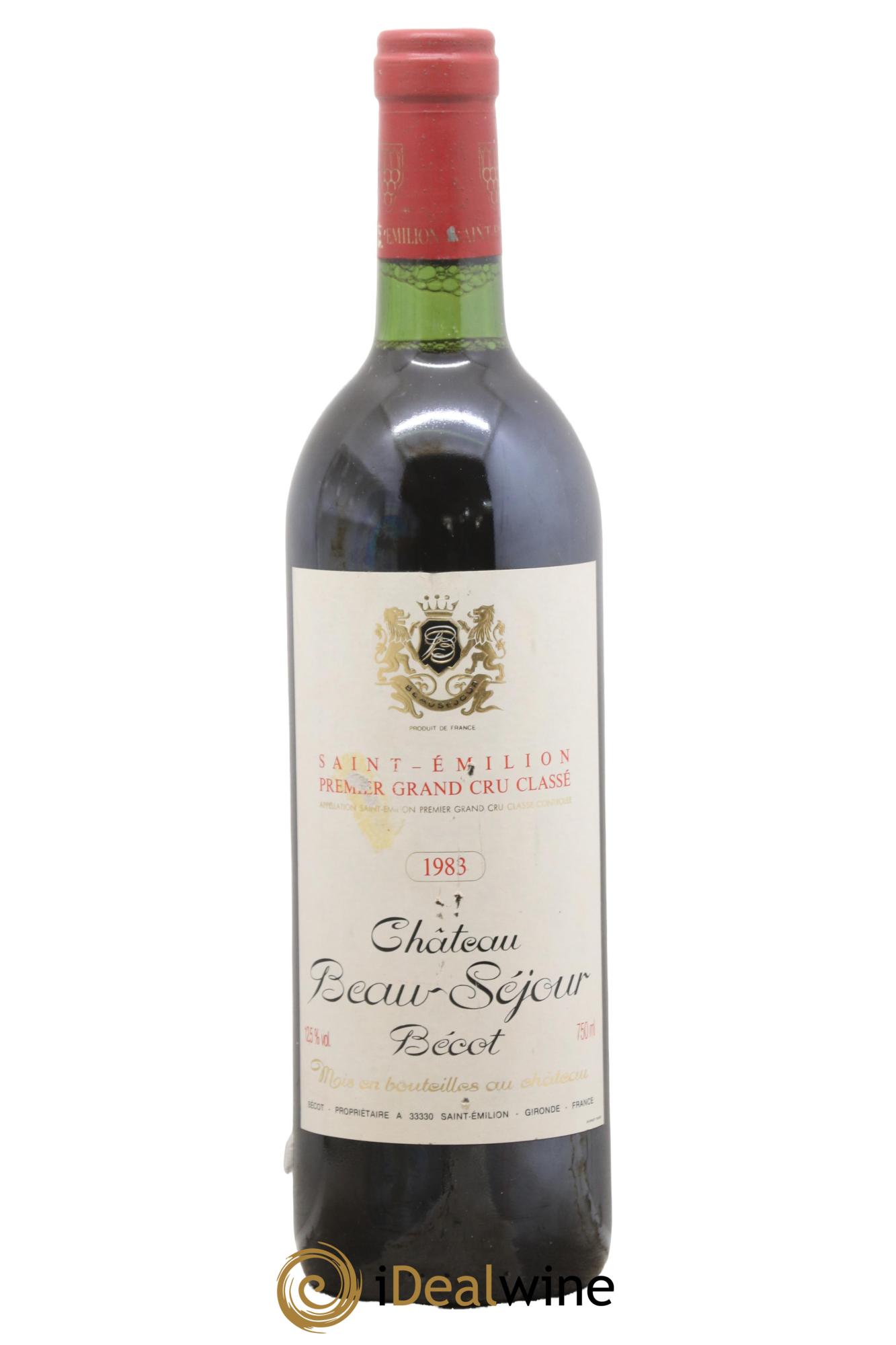 Château Beau-Séjour Bécot 1er Grand Cru Classé B 1983 - Posten von 1 Flasche - 0