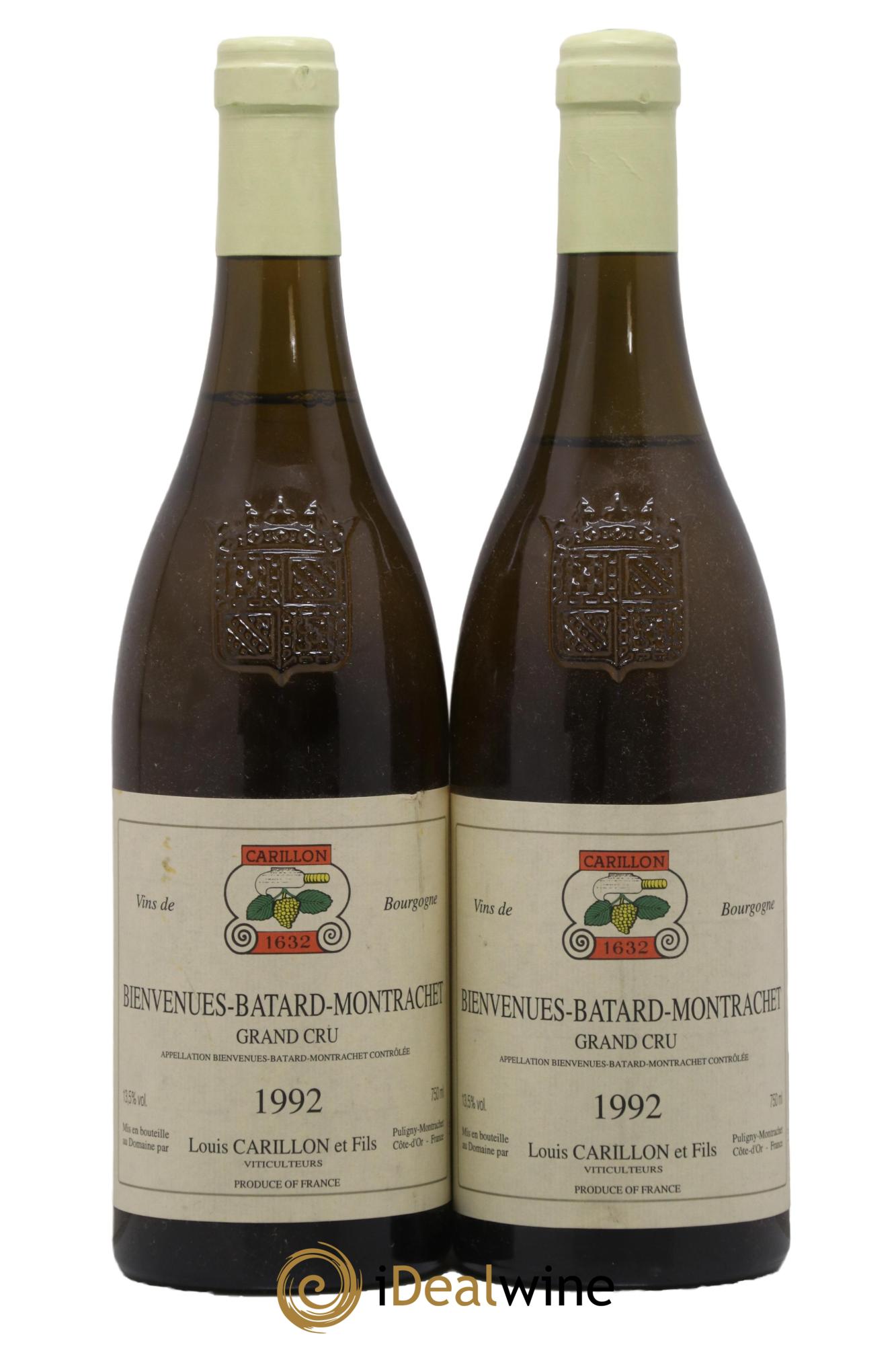 Bienvenues-Bâtard-Montrachet Grand Cru Louis Carillon & Fils 1992 - Lotto di 2 bottiglie - 0