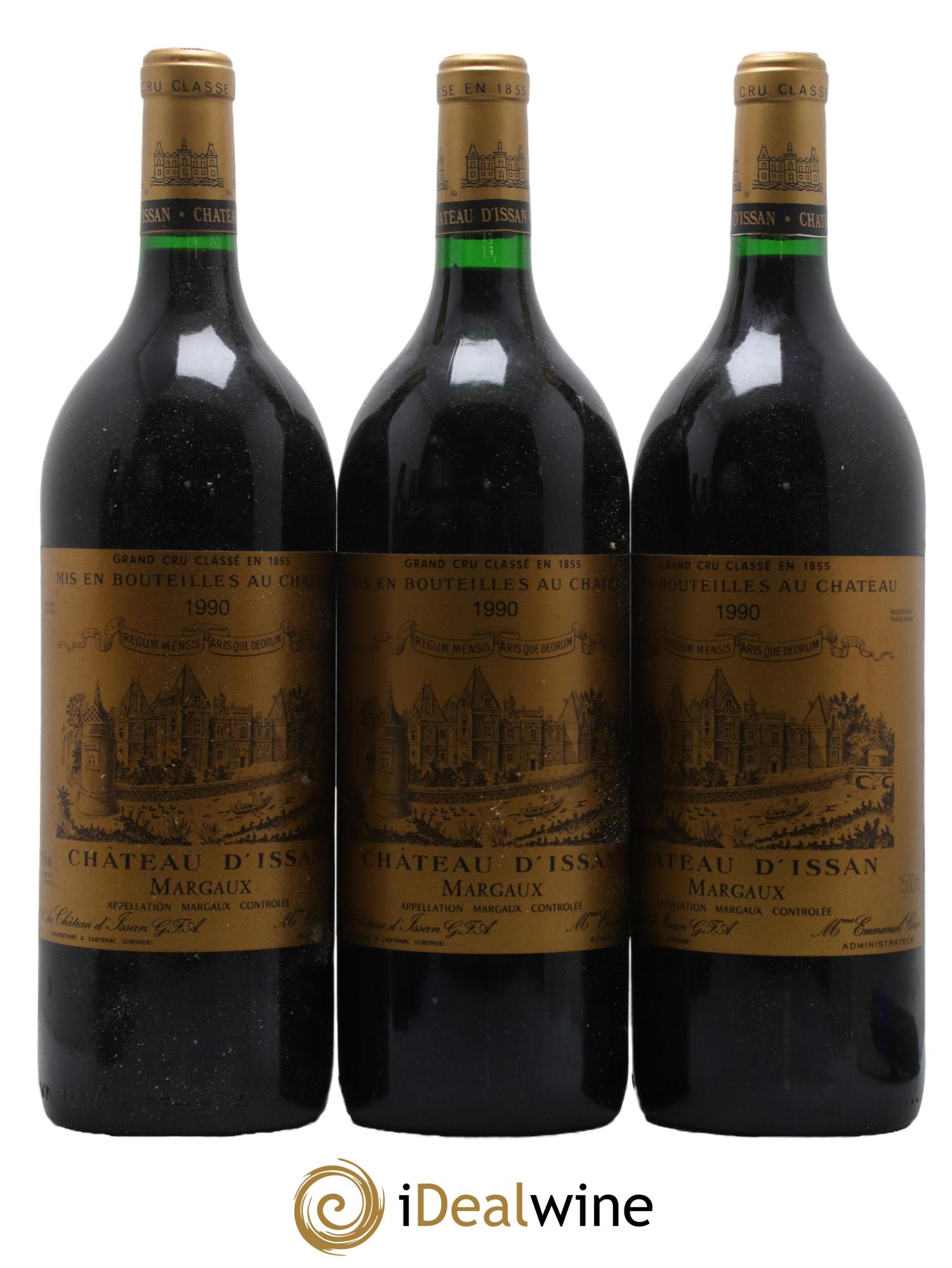 Château d'Issan 3ème Grand Cru Classé 1990 - Lot de 3 magnums - 0