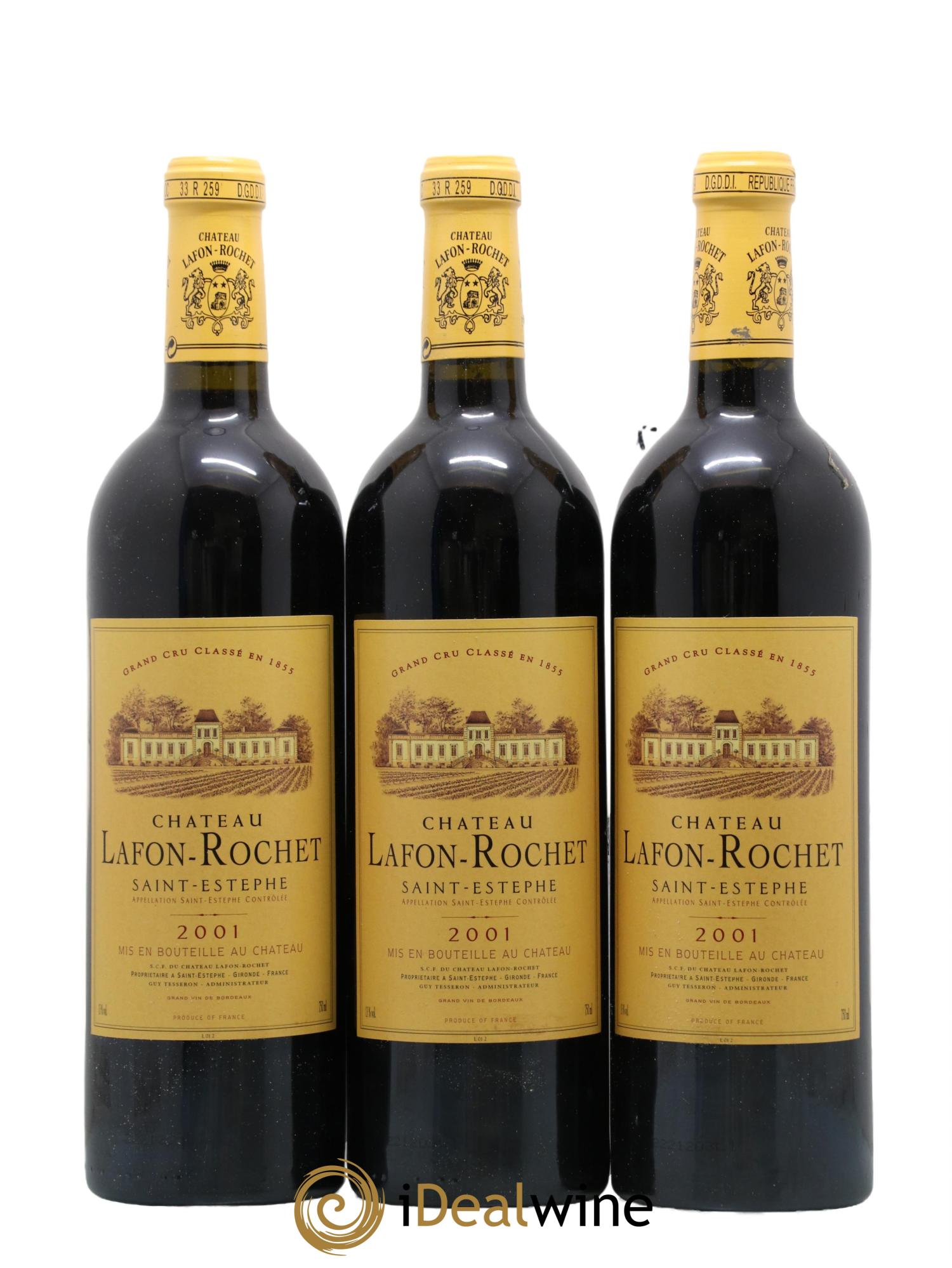Château Lafon Rochet 4ème Grand Cru Classé 2001 - Lotto di 12 bottiglie - 4