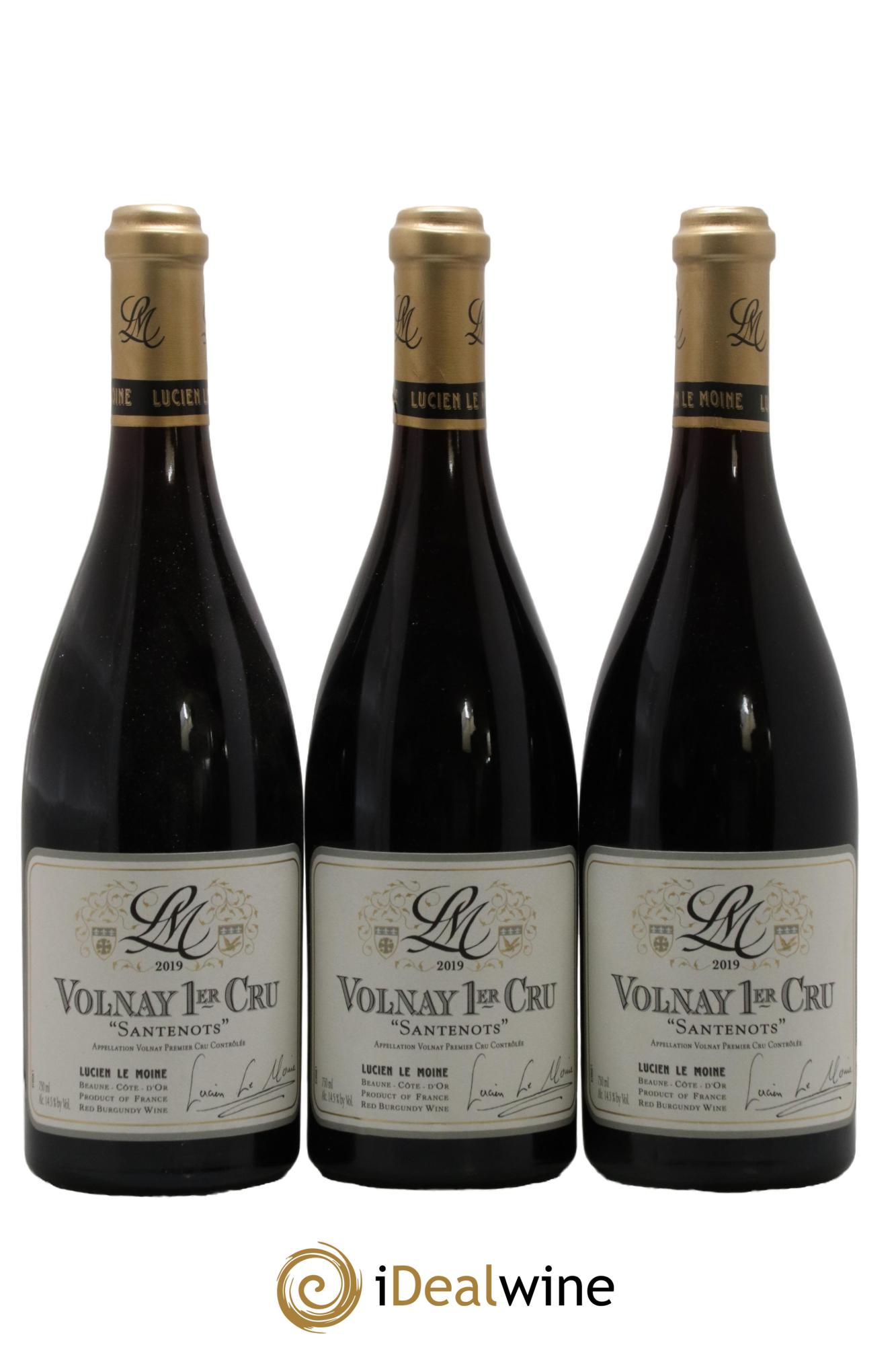 Volnay 1er Cru Santenots Lucien Le Moine 2019 - Lotto di 3 bottiglie - 0
