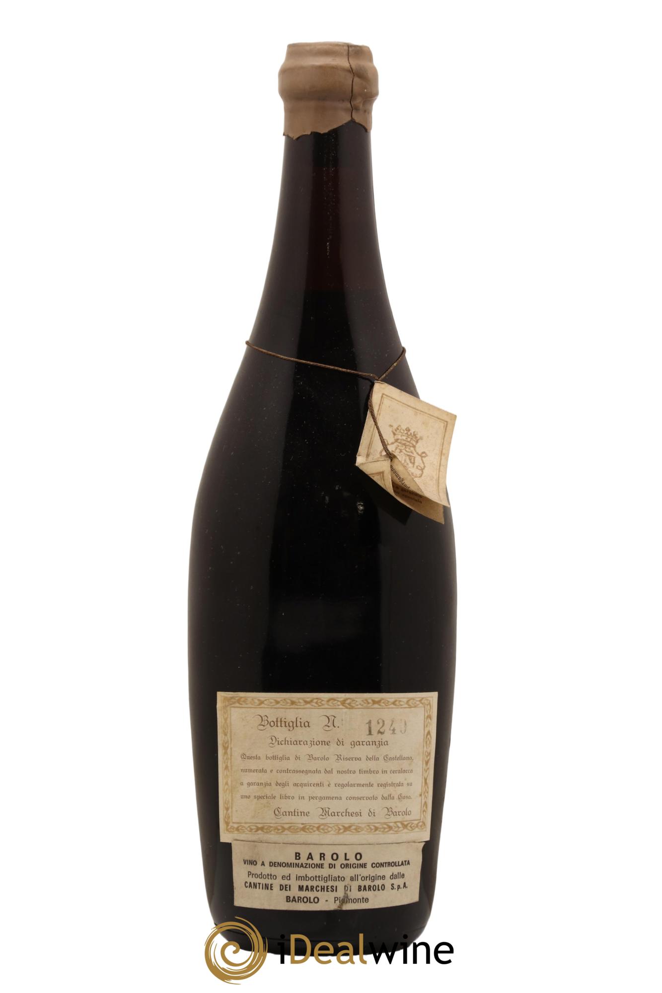 Barolo Riserva della Castellana Marchesi di Barolo 1951 - Lot de 1 bouteille - 1