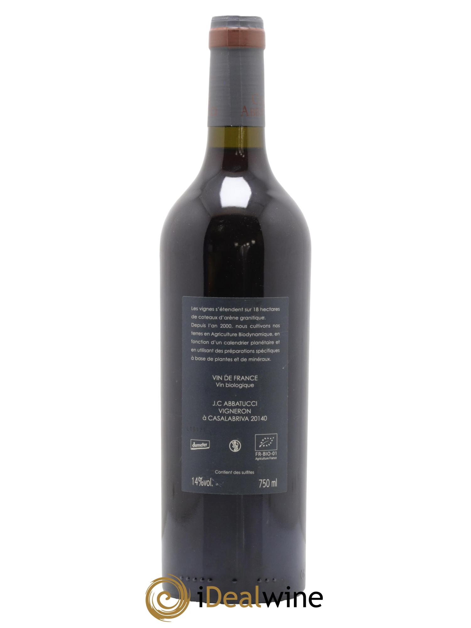 Vin de France Monte Bianco Abbatucci 2016 - Lot de 1 bouteille - 1
