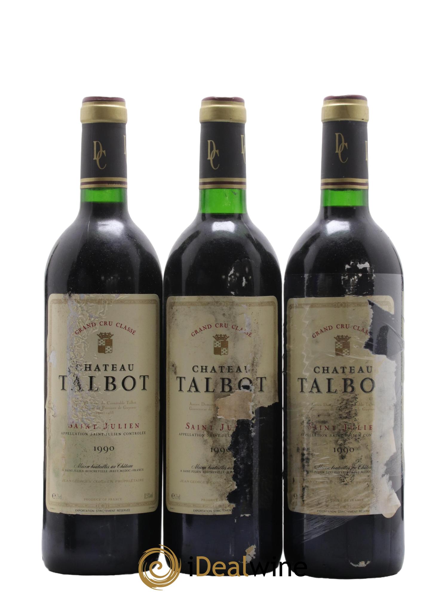 Château Talbot 4ème Grand Cru Classé  1990 - Lot de 12 bouteilles - 3