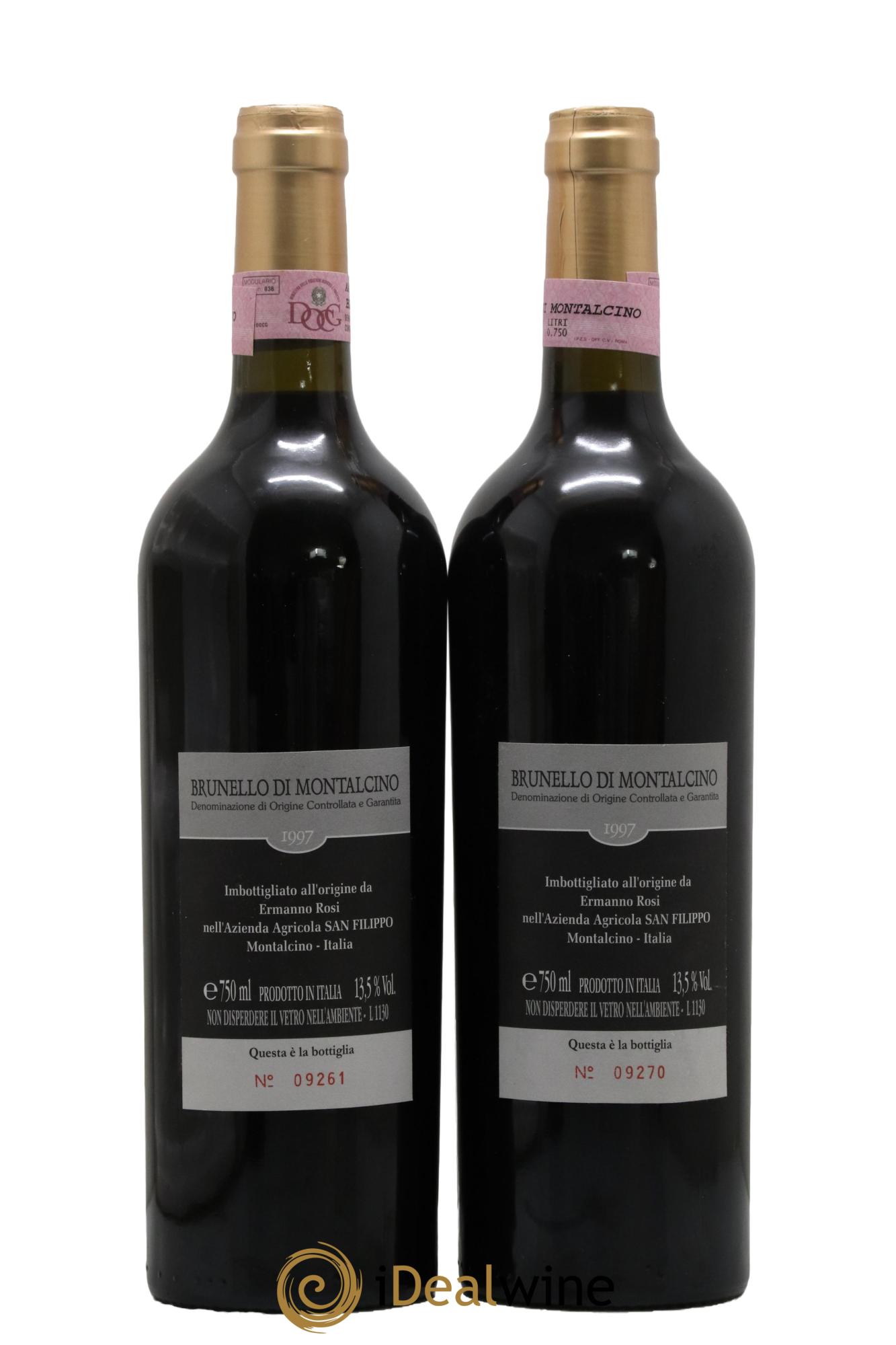 Brunello di Montalcino DOCG San Filippo 1997 - Lotto di 2 bottiglie - 1