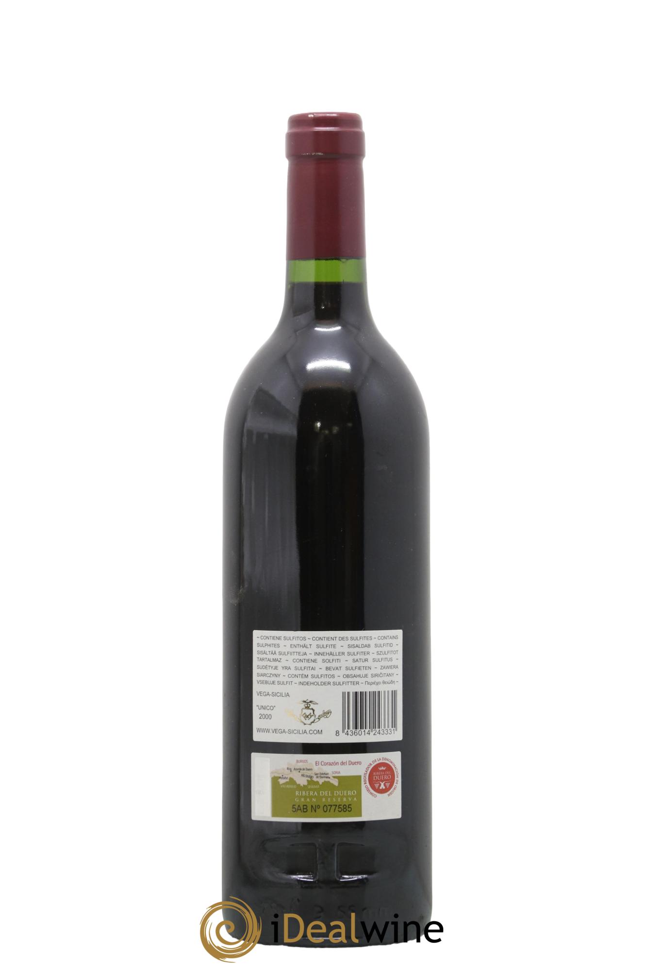 Ribera Del Duero DO Vega Sicilia Unico Famille Alvarez 2000 - Lotto di 1 bottiglia - 1