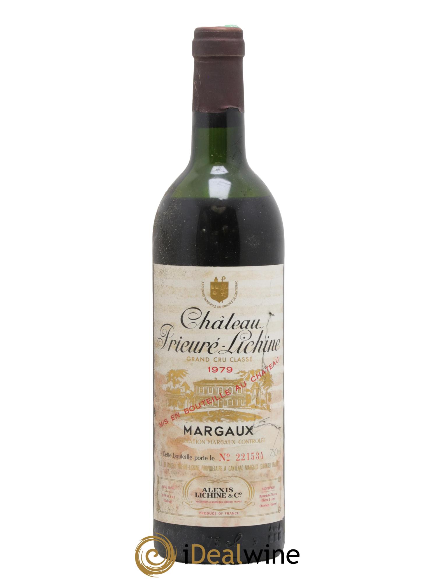 Château Prieuré Lichine 4ème Grand Cru Classé 1979 - Lotto di 1 bottiglia - 0
