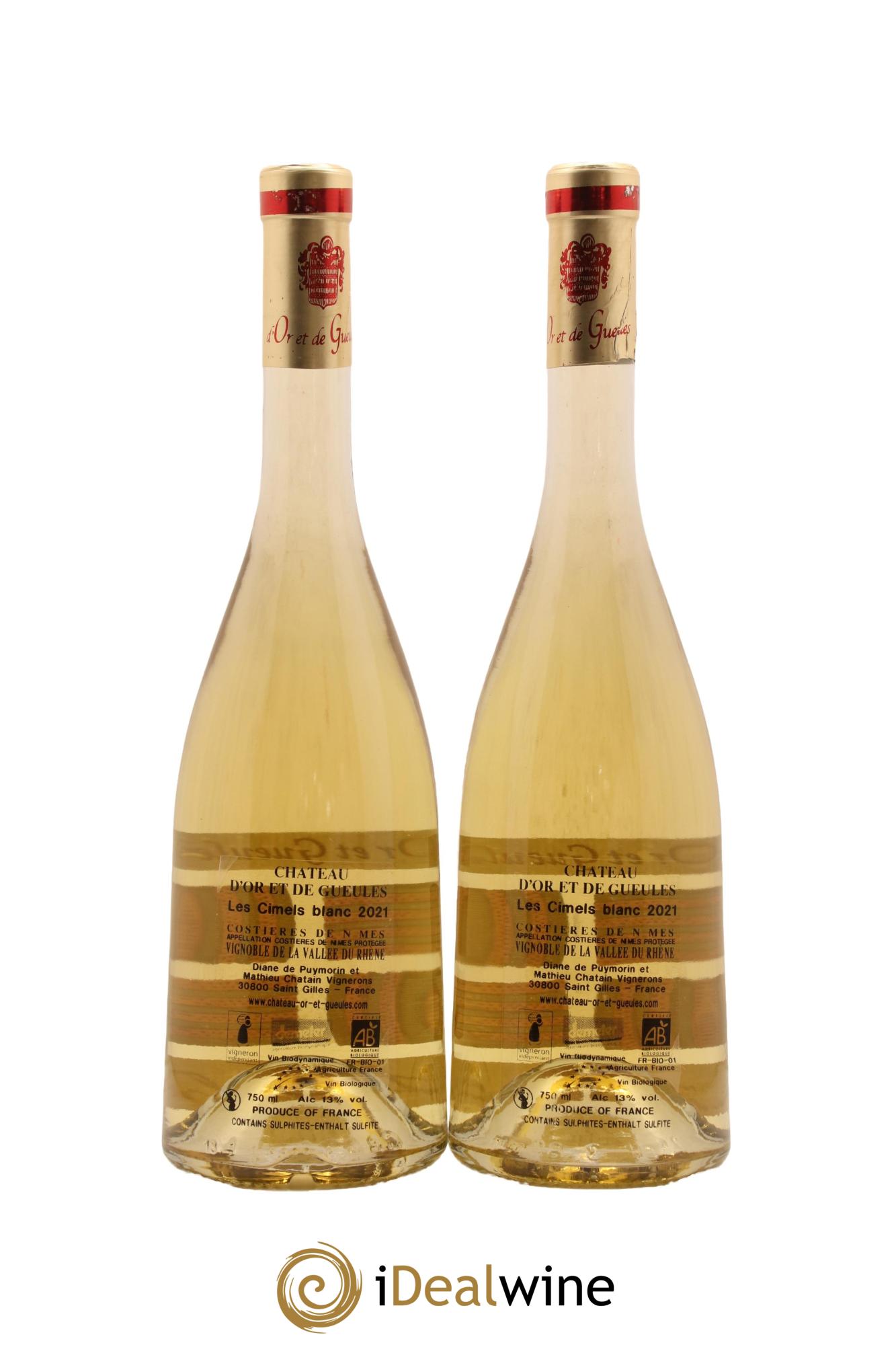 Costières de Nîmes Les Cimels Chateau d Or et de Gueules 2021 - Lot de 2 bouteilles - 1