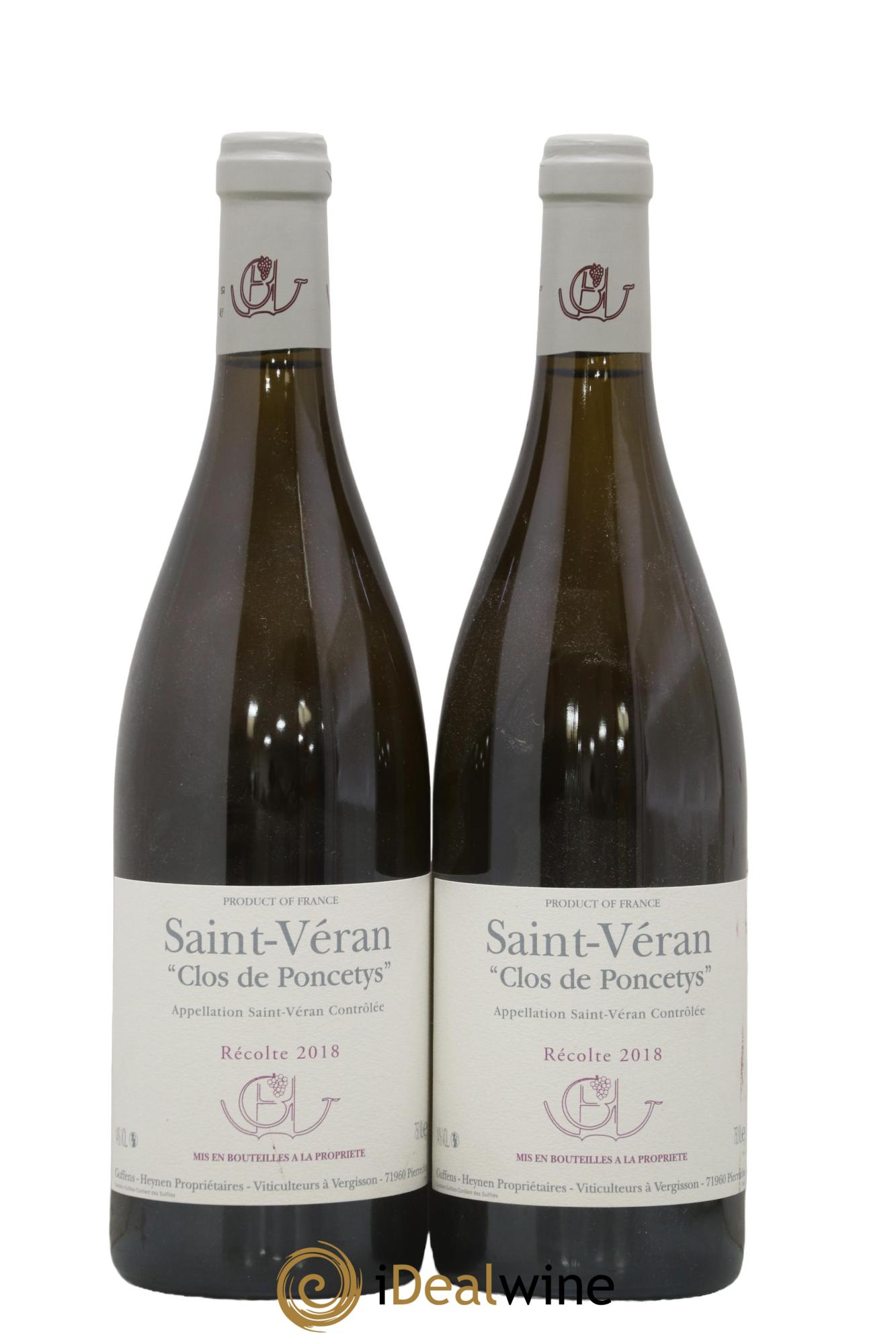 Saint-Véran Clos de Poncetys Guffens-Heynen 2018 - Lot de 2 bouteilles - 0