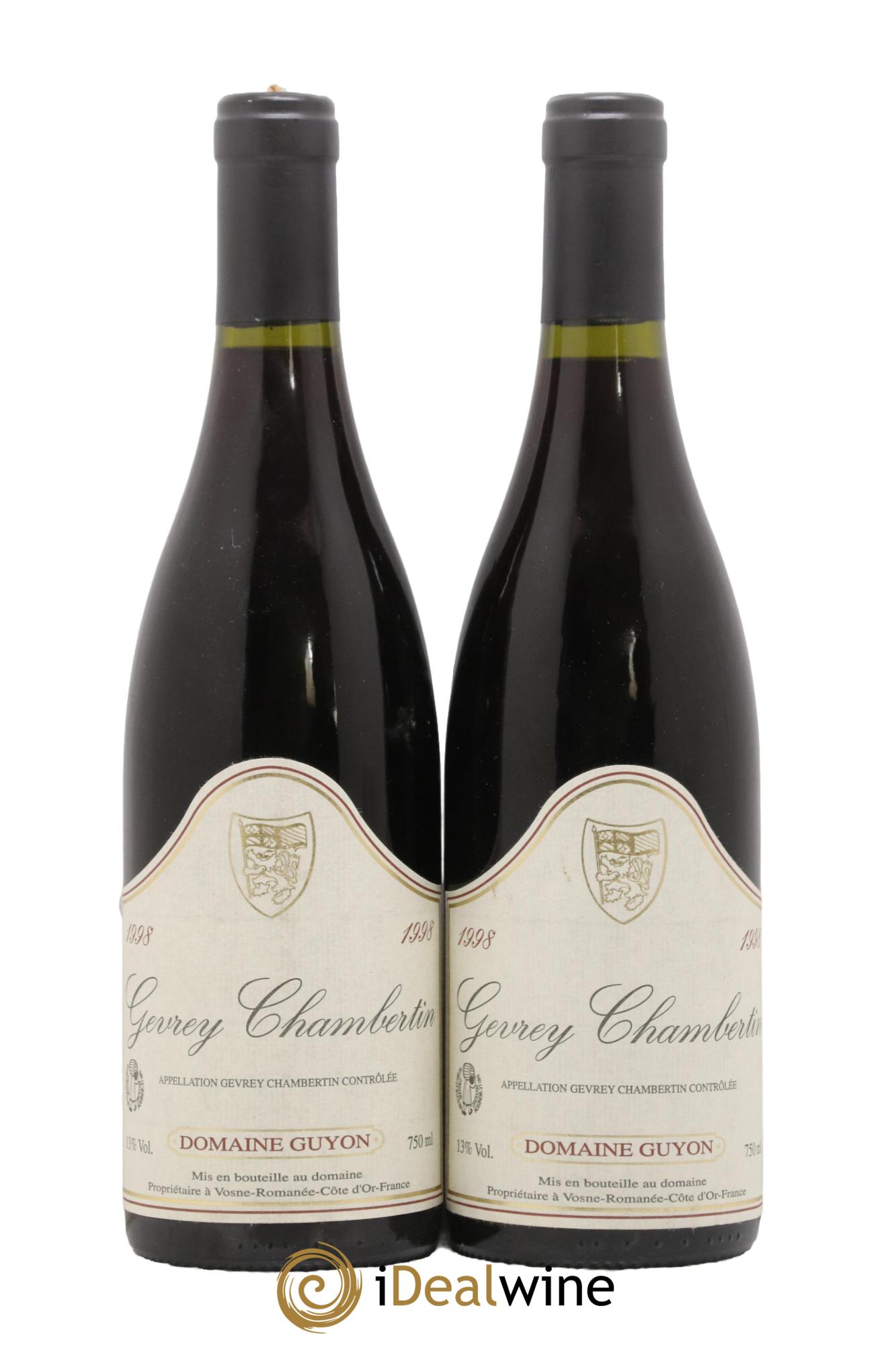 Gevrey-Chambertin Domaine Guyon 1998 - Lot de 2 bouteilles - 0