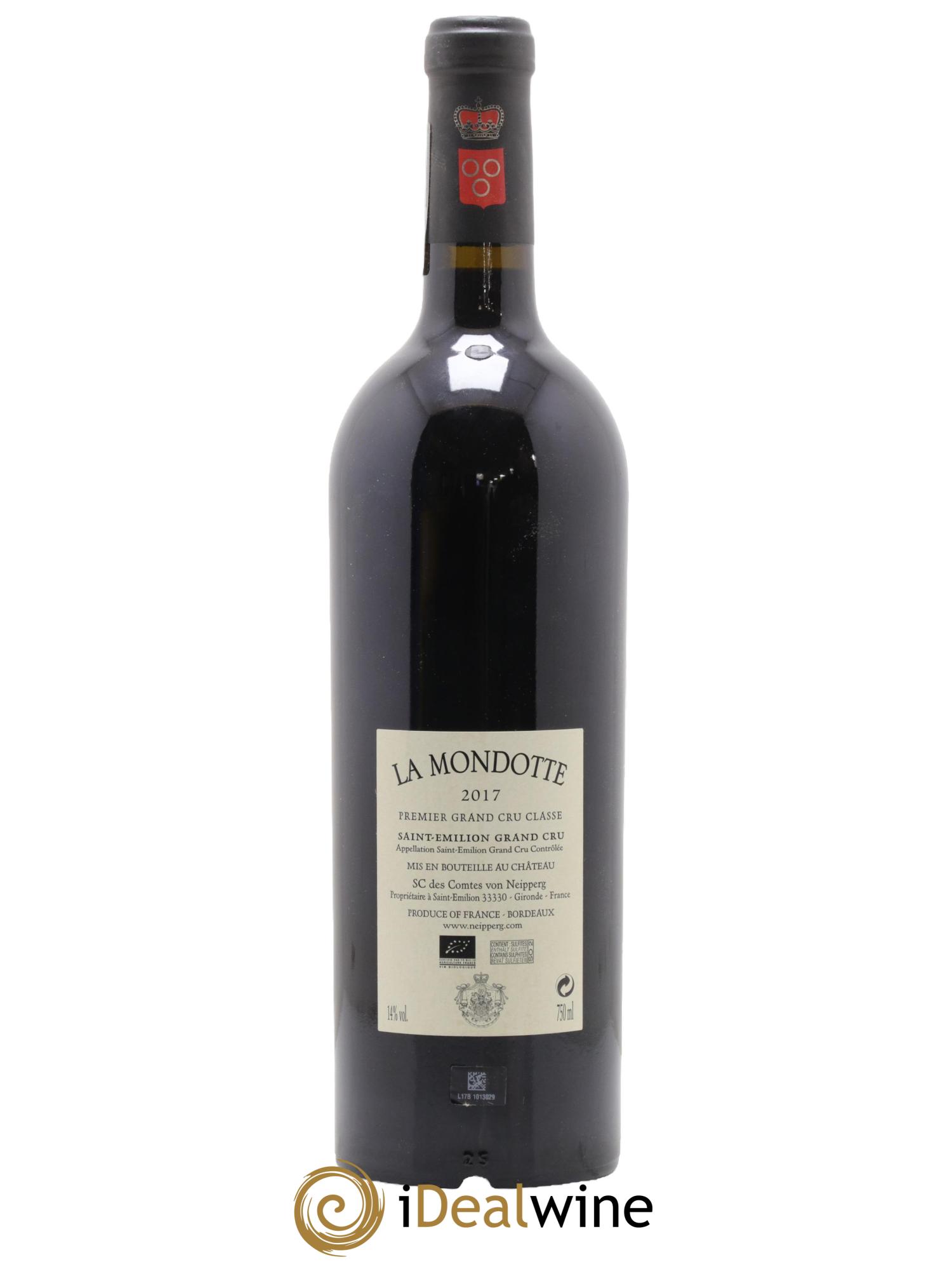 La Mondotte 1er Grand Cru Classé B depuis 2012 2017 - Posten von 1 Flasche - 1