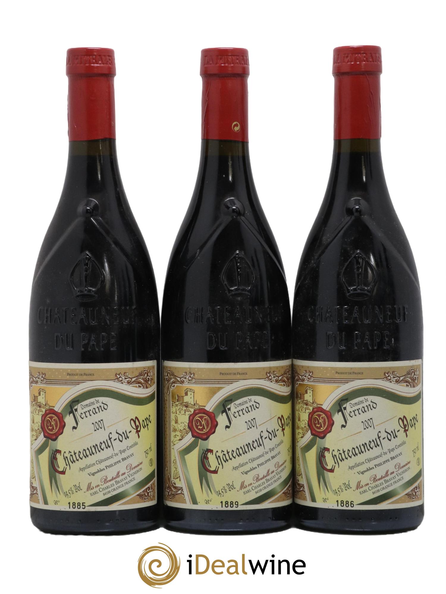 Châteauneuf-du-Pape Domaine de Ferrand 2007 - Lot de 3 bouteilles - 0