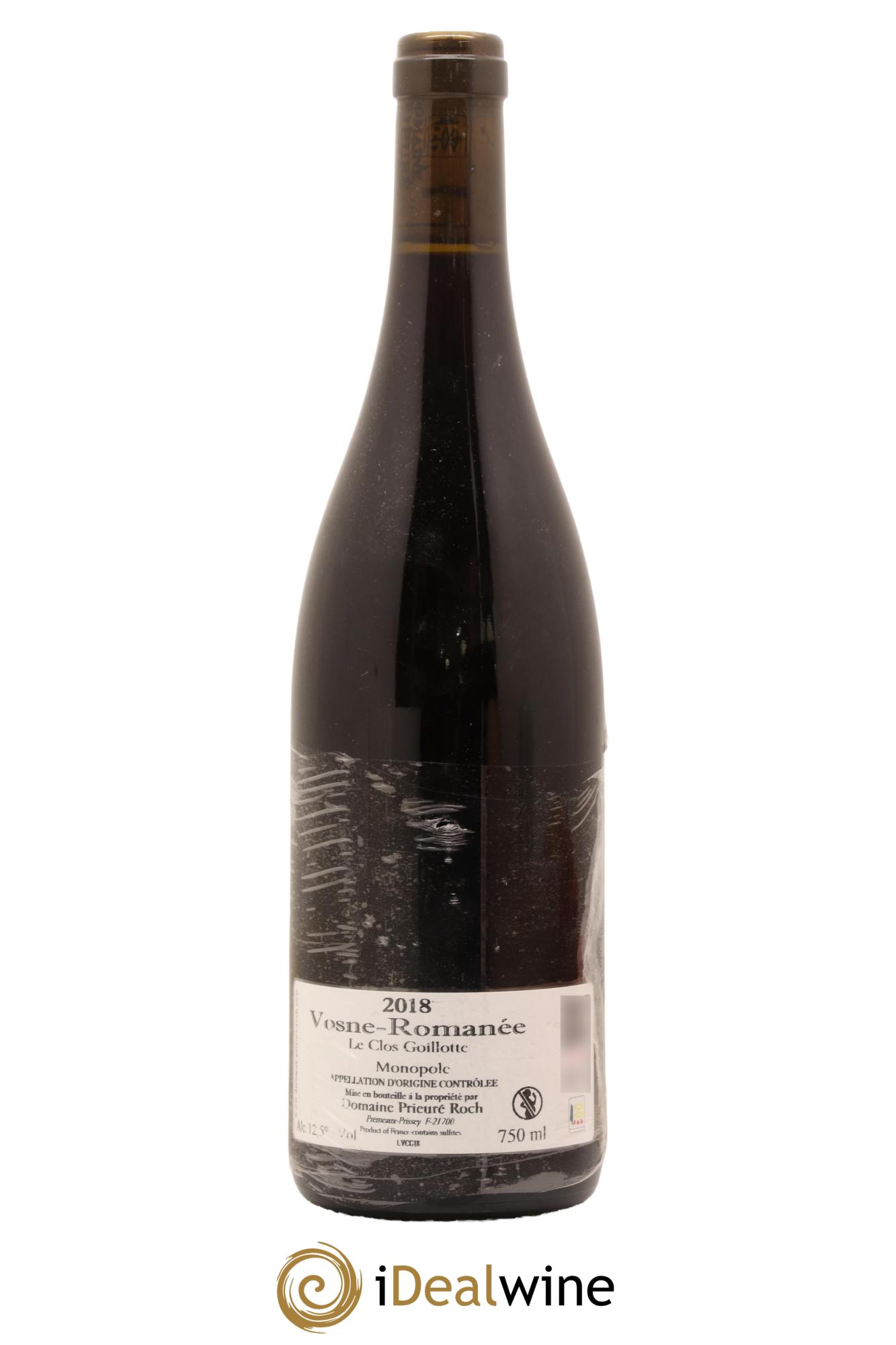 Vosne-Romanée Le Clos Goillotte Prieuré Roch 2018 - Lot de 1 bouteille - 1