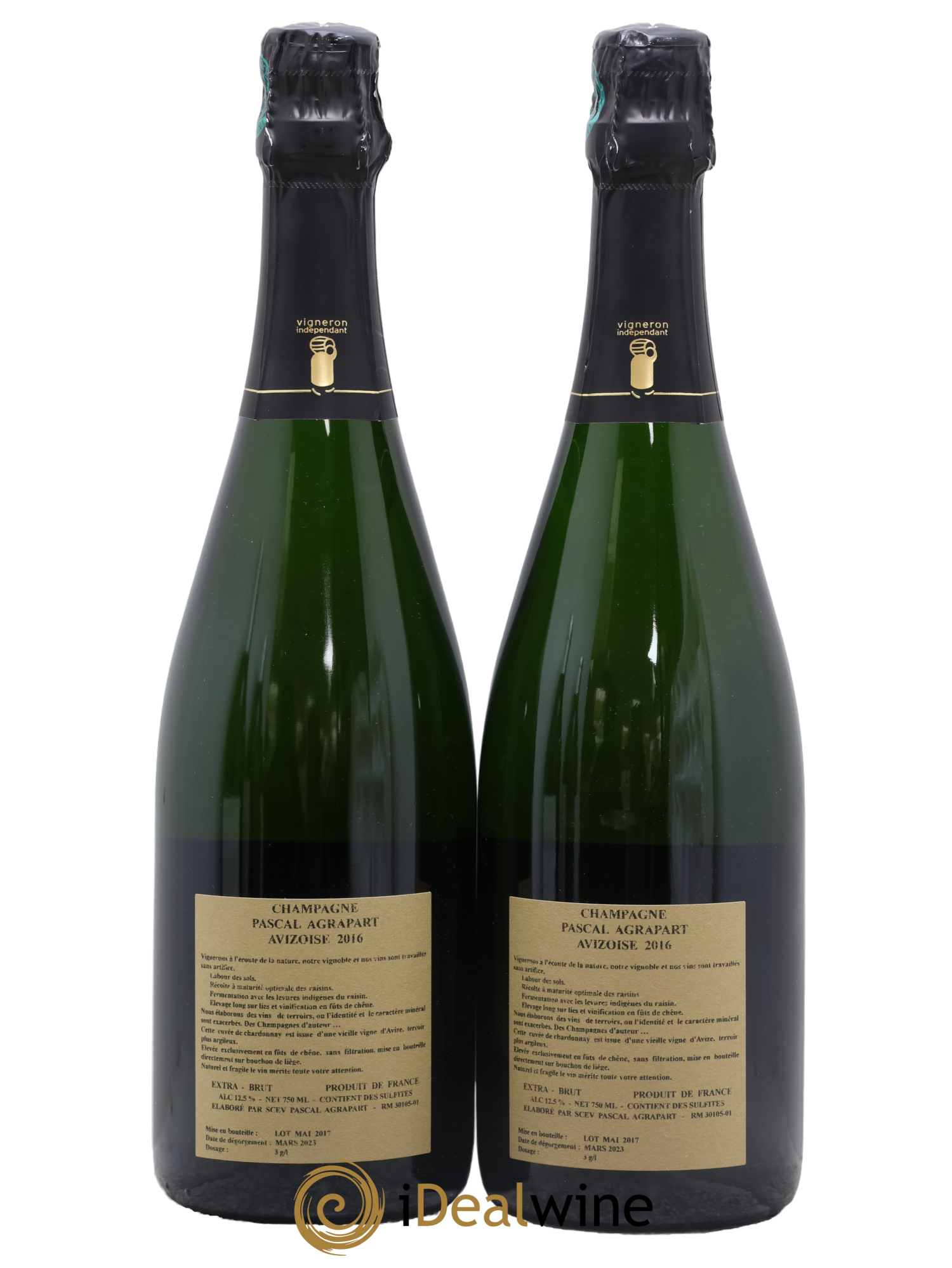 Avizoise Blanc de Blancs Extra-Brut Agrapart & Fils 2016 - Lot de 2 bouteilles - 1