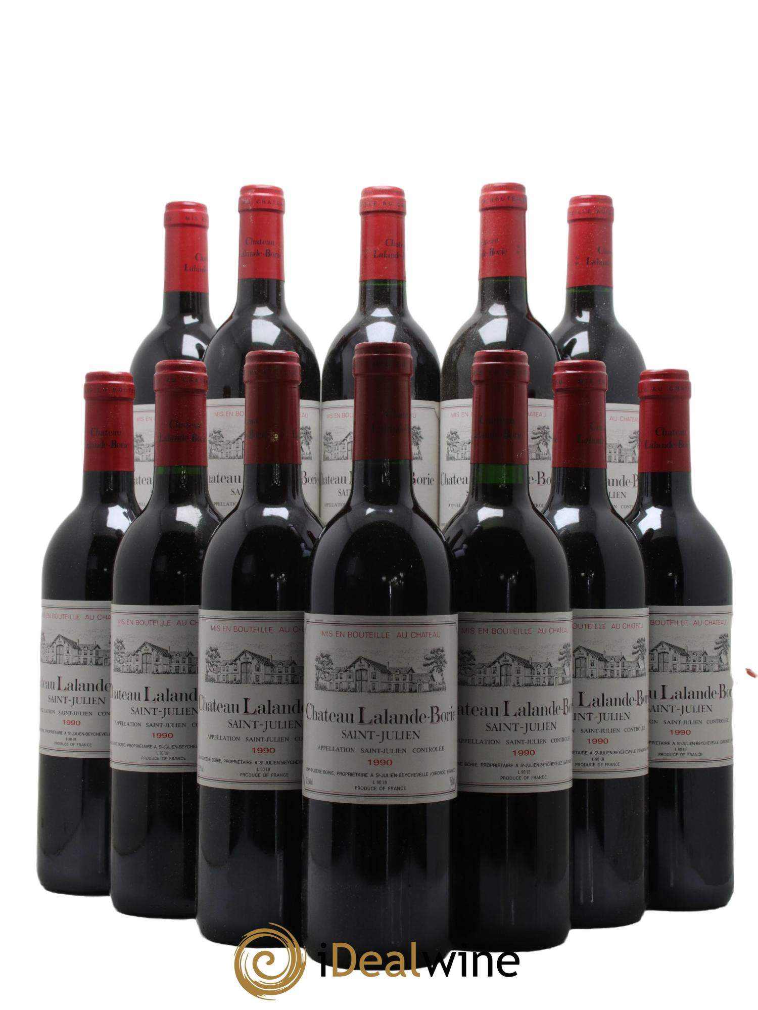 Château Lalande Borie 1990 - Lot de 12 bouteilles - 0