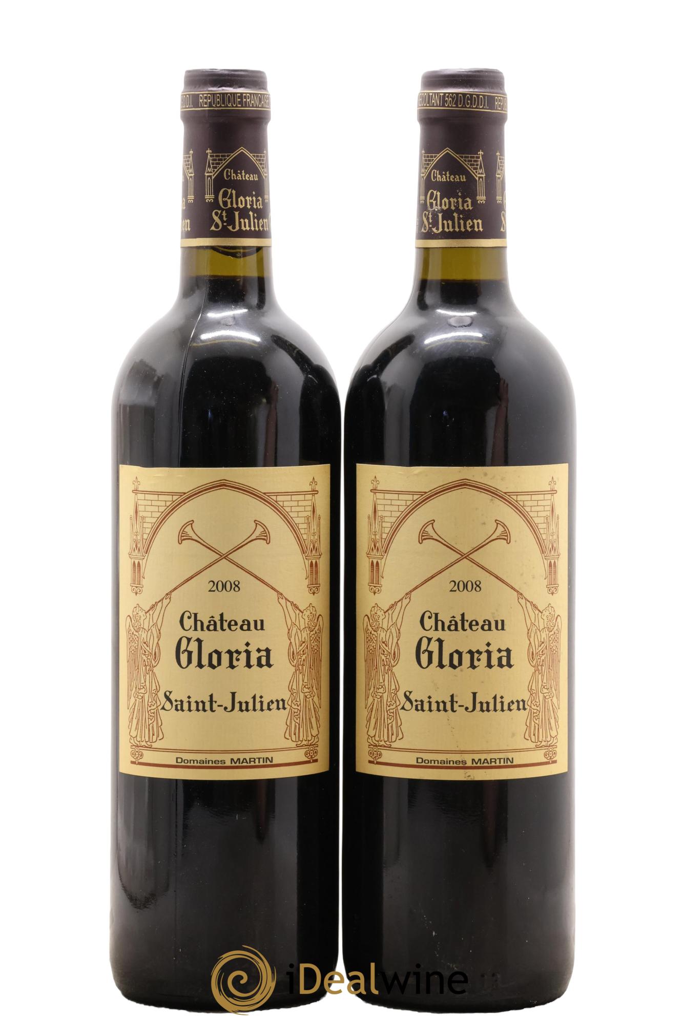 Château Gloria 2008 - Lot de 2 bouteilles - 0