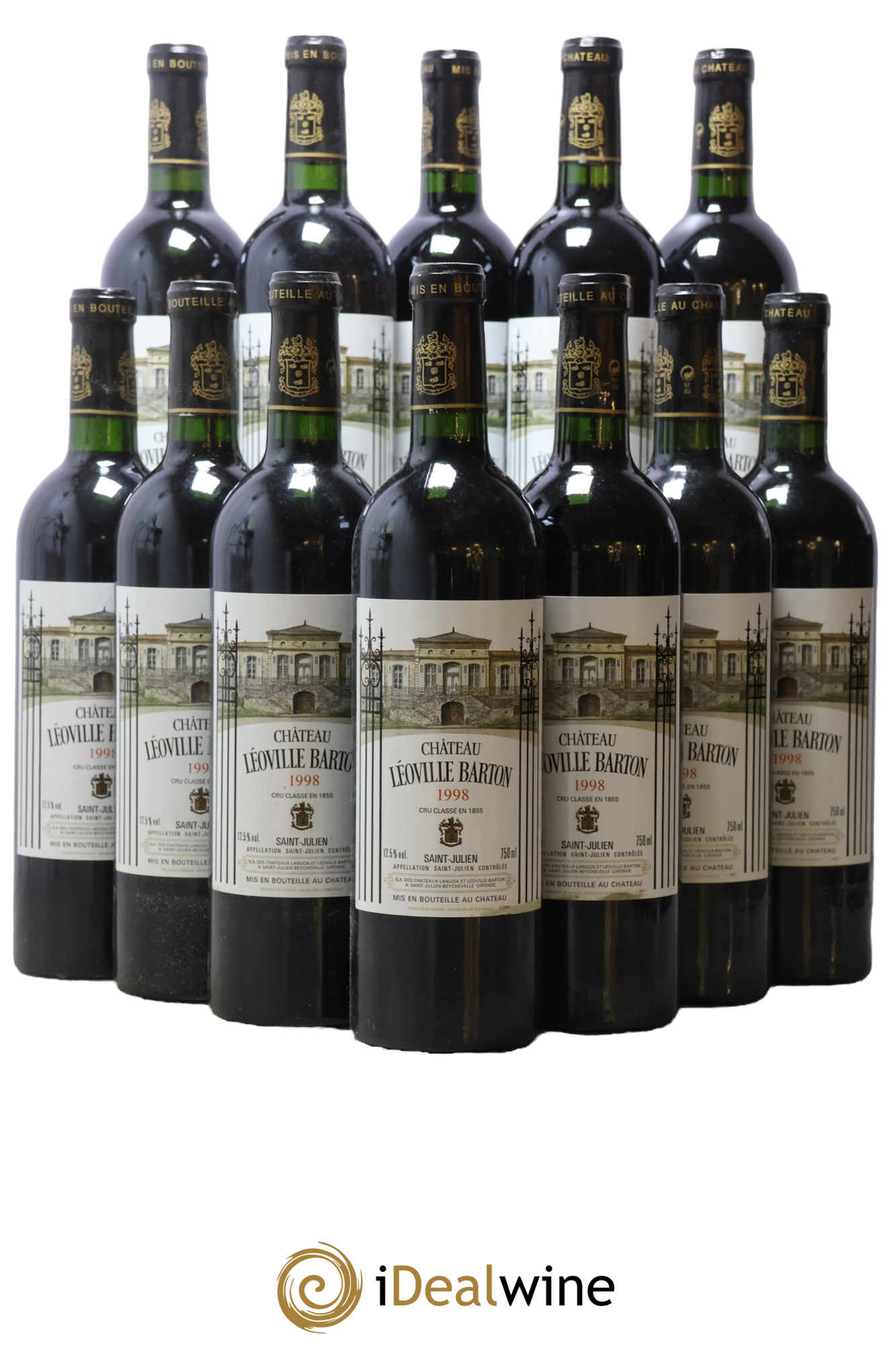 Château Léoville Barton 2ème Grand Cru Classé 1998 - Lot of 12 bottles - 0