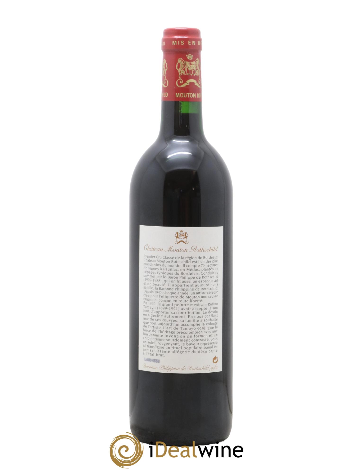Château Mouton Rothschild 1er Grand Cru Classé 1998 - Lot de 1 bouteille - 1