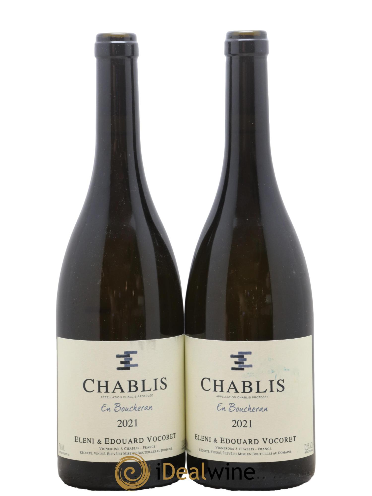 Chablis En Boucheran Domaine Eleni Et Edouard Vocoret 2021 - Lot de 2 bouteilles - 0