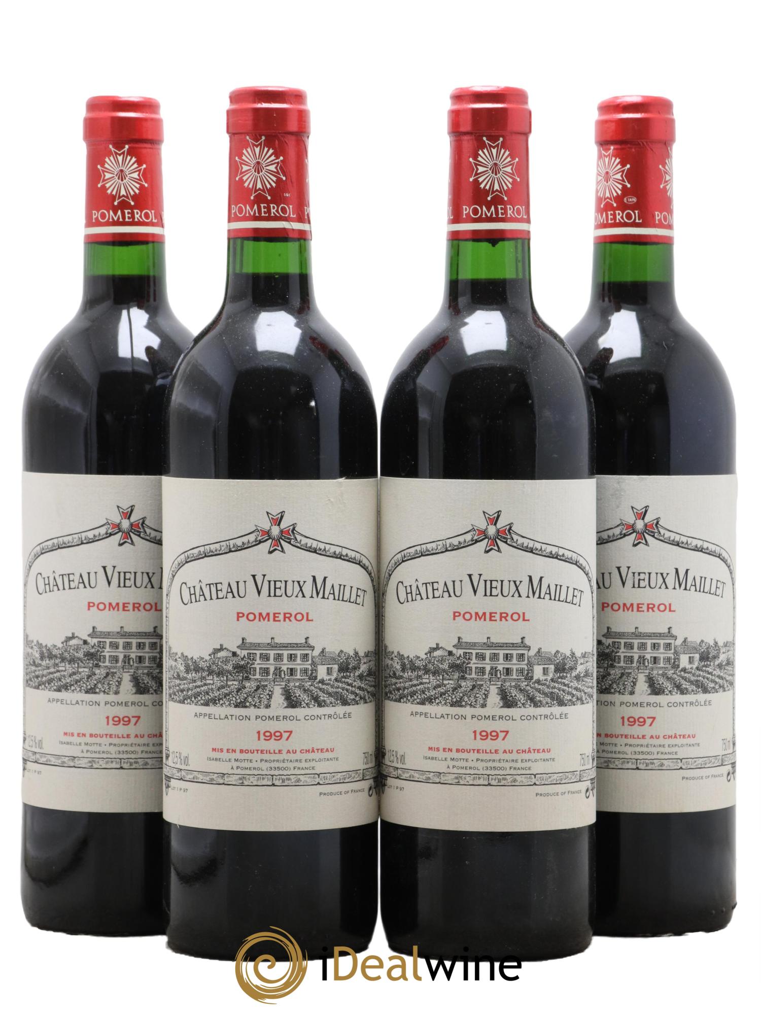 Château Vieux Maillet 1997 - Lot de 4 bouteilles - 0