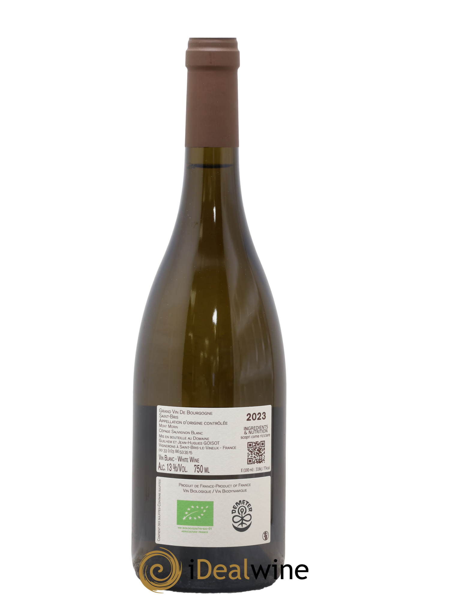 Bourgogne Saint-Bris Mont Morin Goisot 2023 - Lot de 1 bouteille - 1