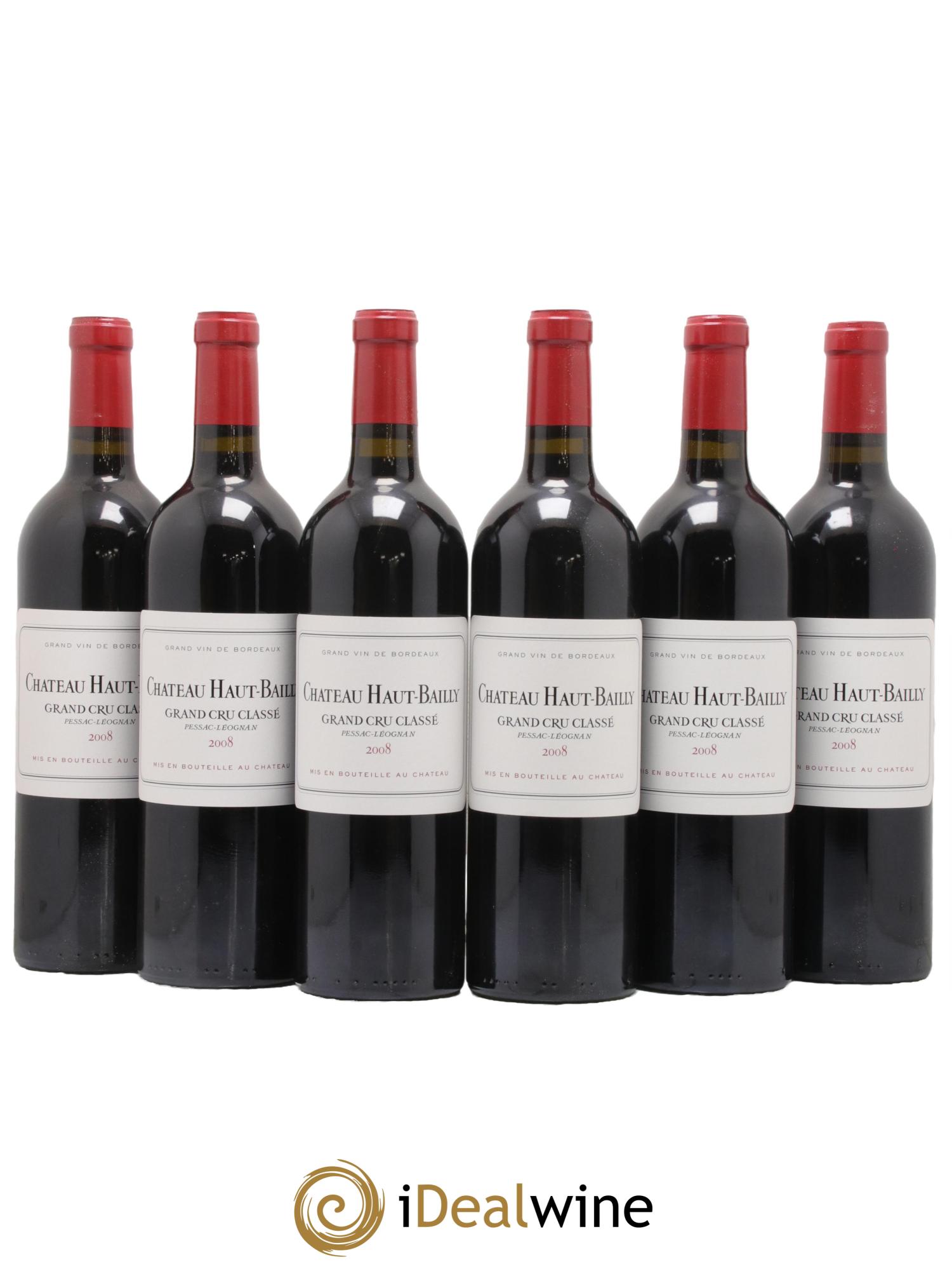 Château Haut-Bailly Cru Classé de Graves 2008 - Lot de 6 bouteilles - 0