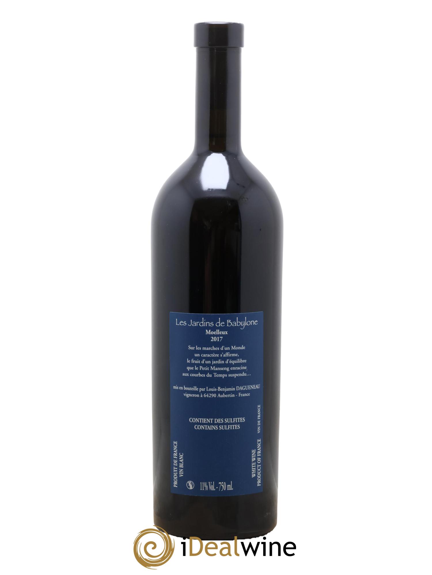 Vin de France (anciennement Jurançon) Jardins de Babylone Didier Dagueneau 2017 - Lot of 1 bottle - 1