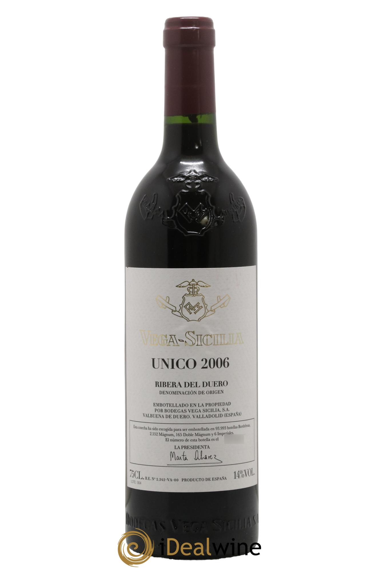 Ribera Del Duero DO Vega Sicilia Unico Famille Alvarez 2006 - Lot de 1 bouteille - 0