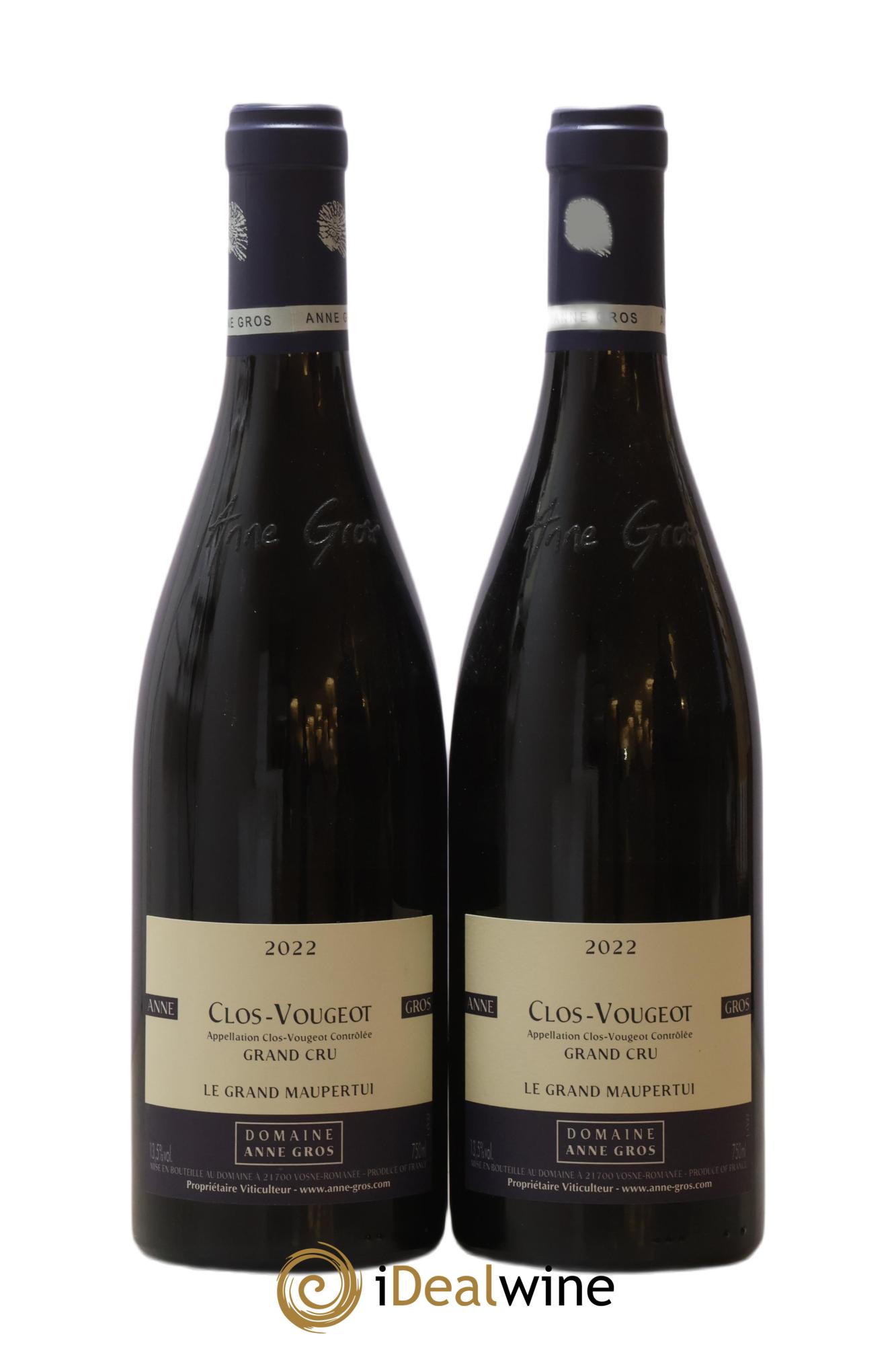 Clos de Vougeot Grand Cru Le Grand Maupertui Anne Gros 2022 - Lot of 2 bottles - 0