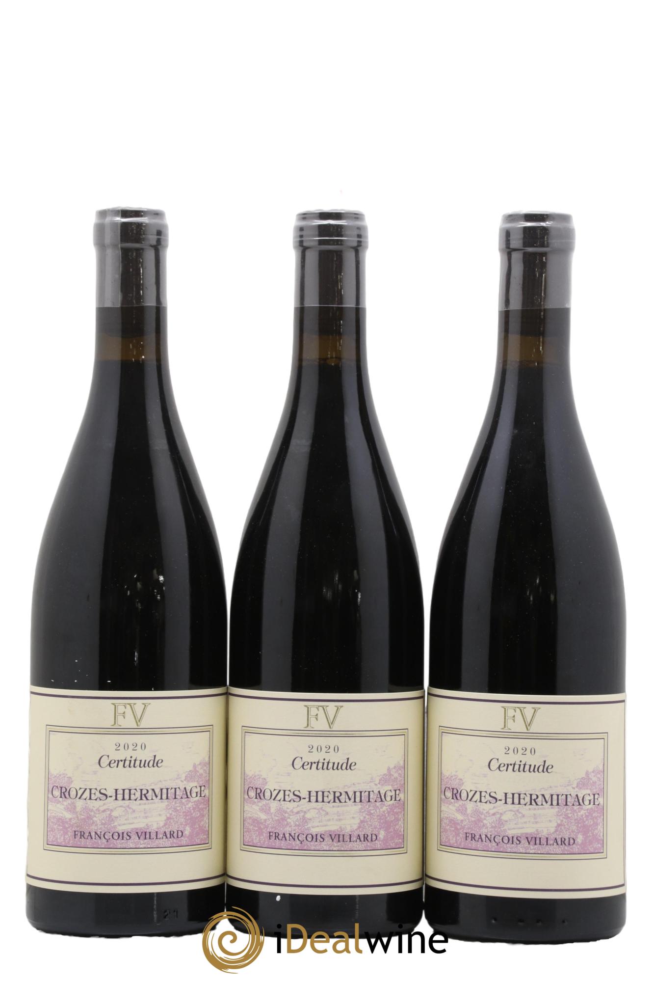 Crozes-Hermitage Certitude François Villard 2020 - Lot de 3 bouteilles - 0