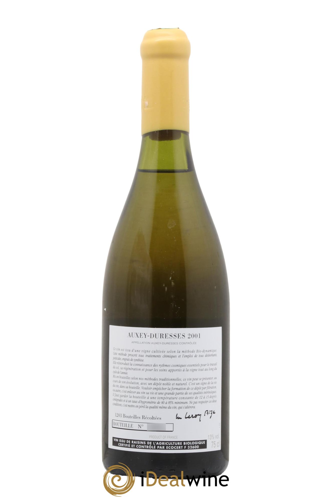 Auxey-Duresses d'Auvenay (Domaine) 2001 - Lot of 1 bottle - 1