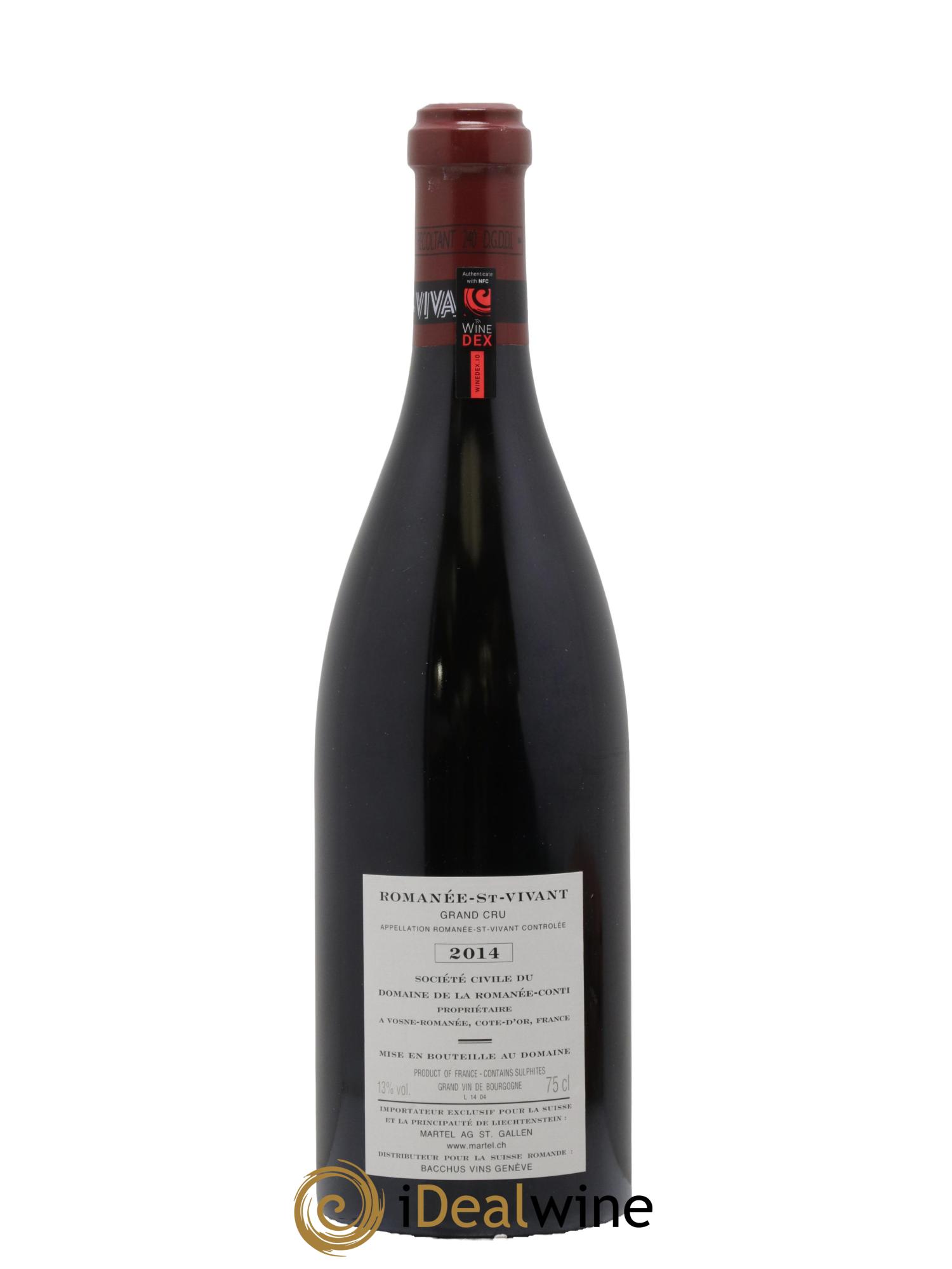 Romanée-Saint-Vivant Grand Cru Domaine de la Romanée-Conti 2014 - Lot de 1 bouteille - 1