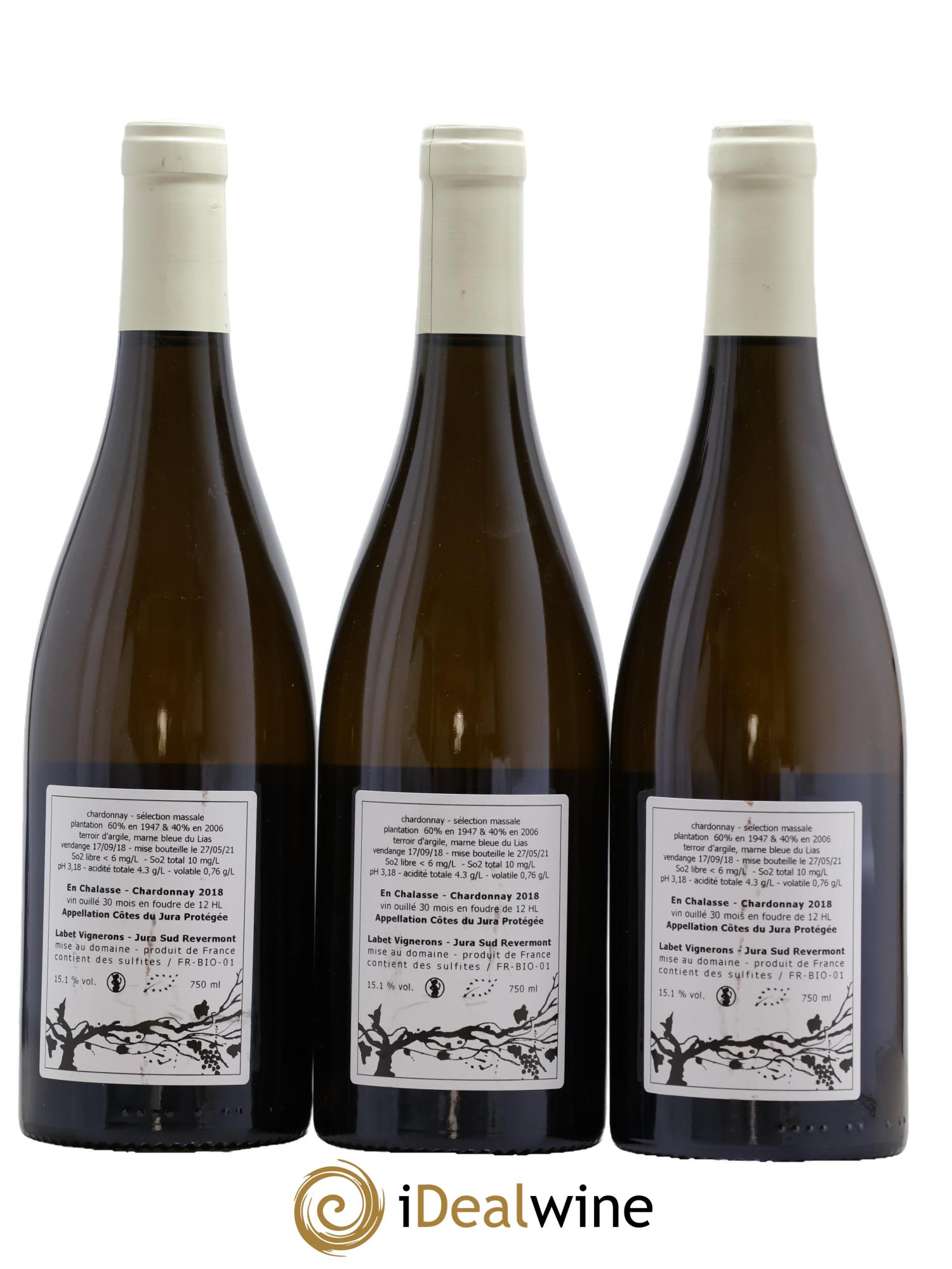 Côtes du Jura Chardonnay En Chalasse Romain - Julien - Charline Labet 2018 - Lot de 3 bouteilles - 1