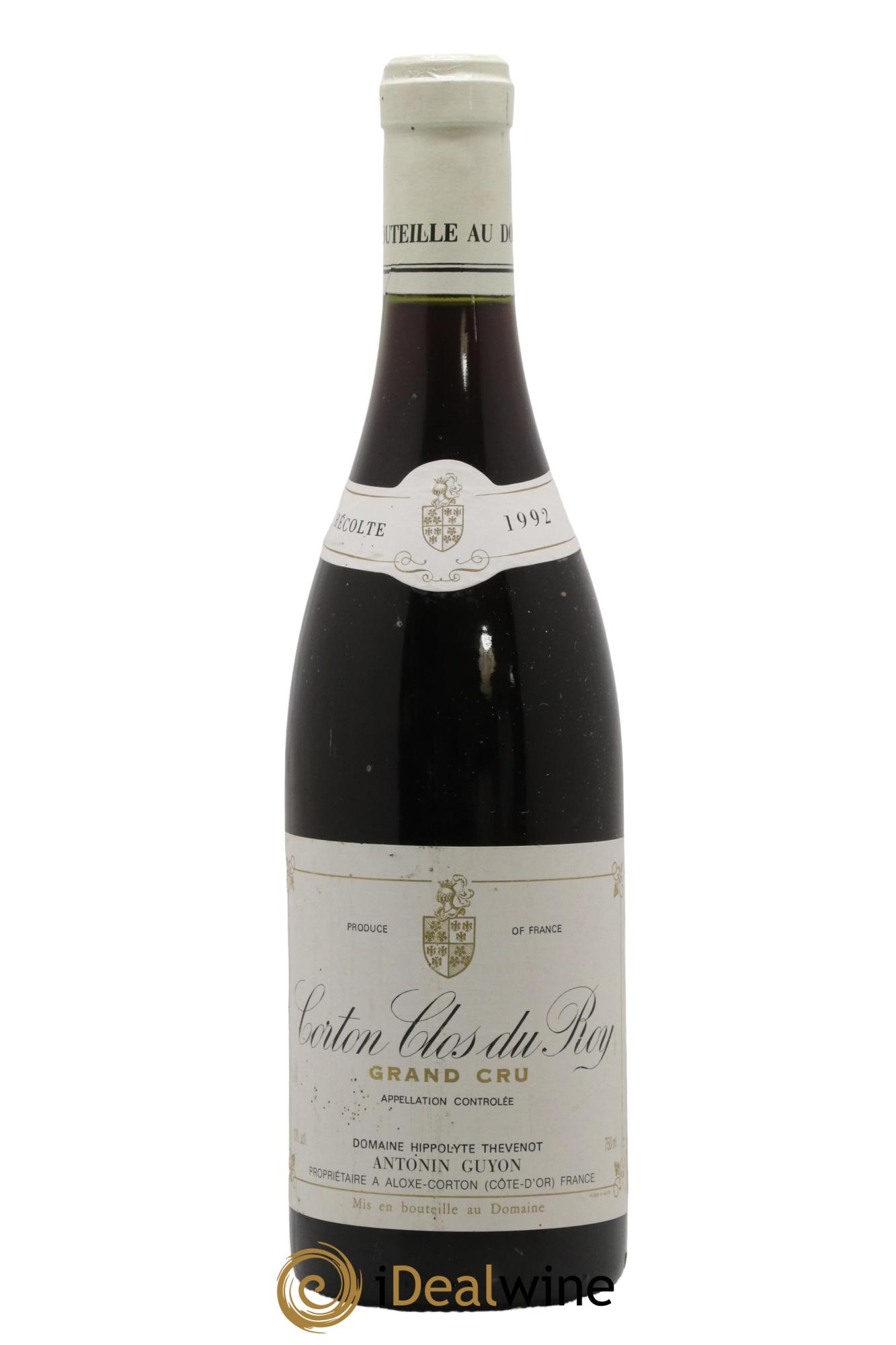 Corton Grand Cru Clos du Roy Antonin Guyon 1992 - Lot de 1 bouteille - 0
