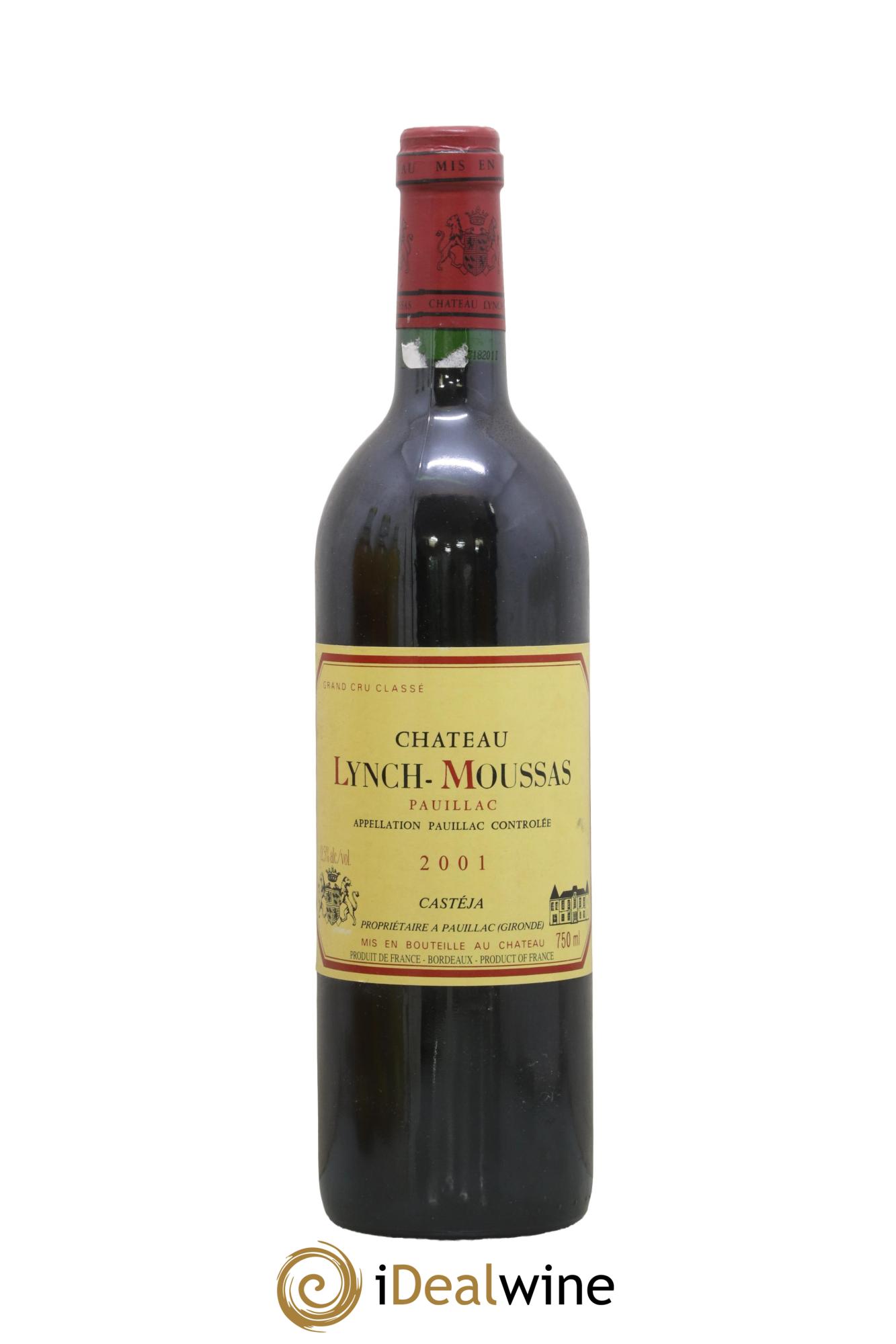 Château Lynch Moussas 5ème Grand Cru Classé 2001 - Lot de 1 bouteille - 0
