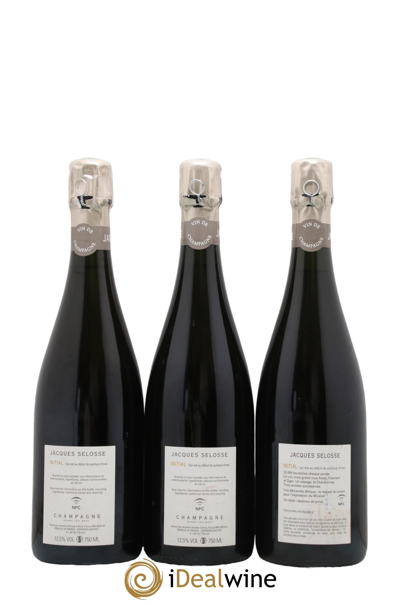 Initial Brut Jacques Selosse - Lot de 3 bouteilles - 1