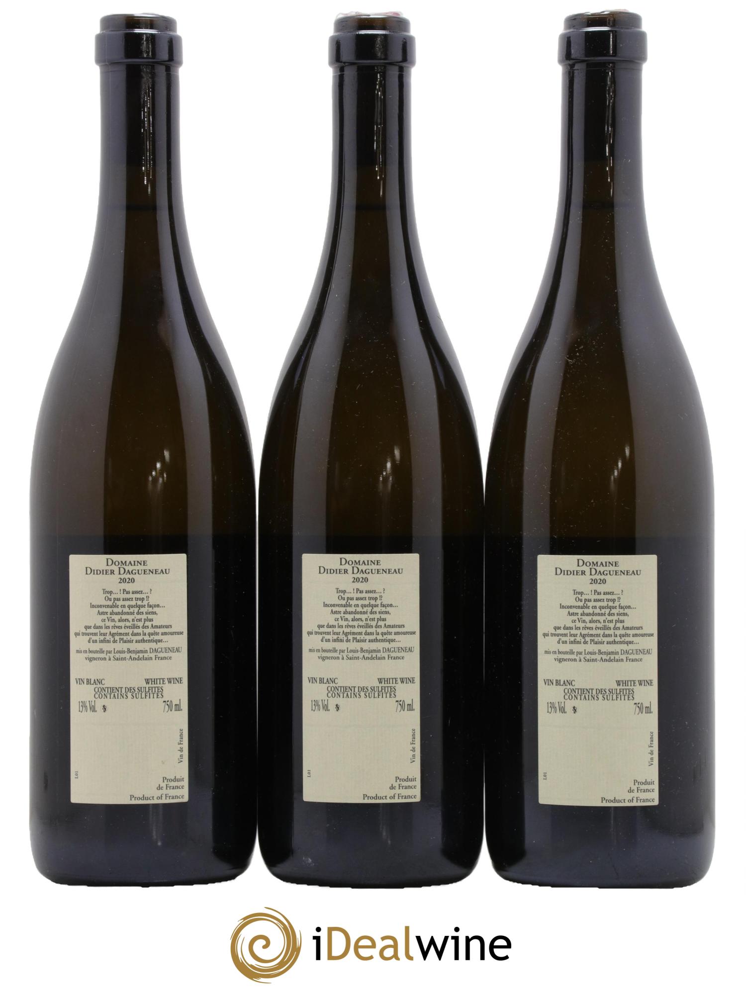 Vin de France Blanc Etc Dagueneau (Domaine Didier - Louis-Benjamin) 2020 - Posten von 3 Flaschen - 1