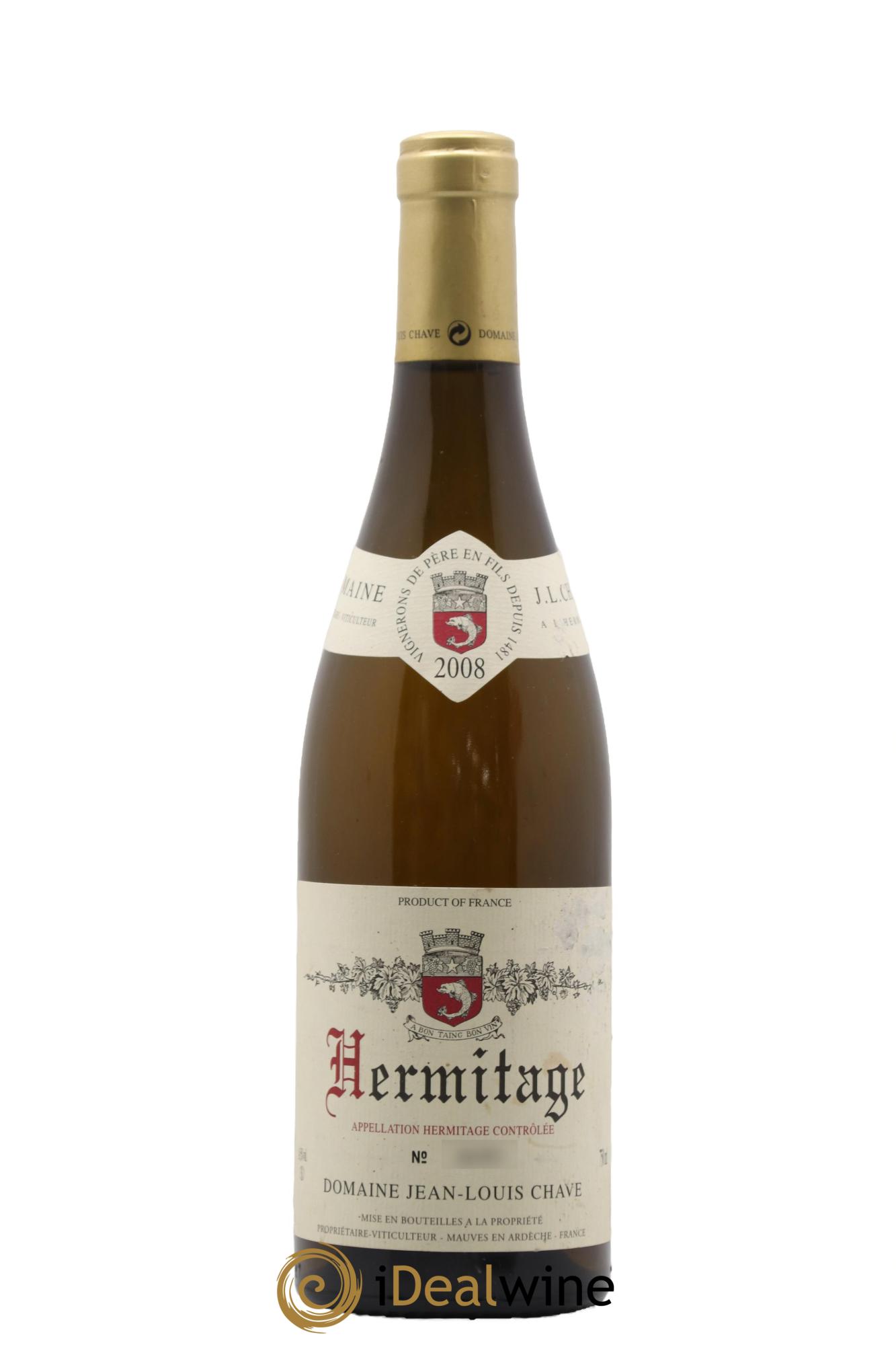 Hermitage Jean-Louis Chave 2008 - Posten von 1 Flasche - 0