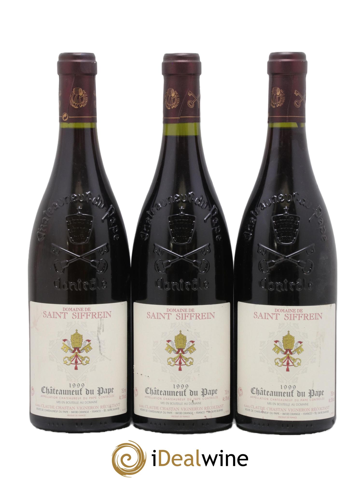 Châteauneuf-du-Pape Domaine De Saint Siffrein 1999 - Posten von 3 Flaschen - 0