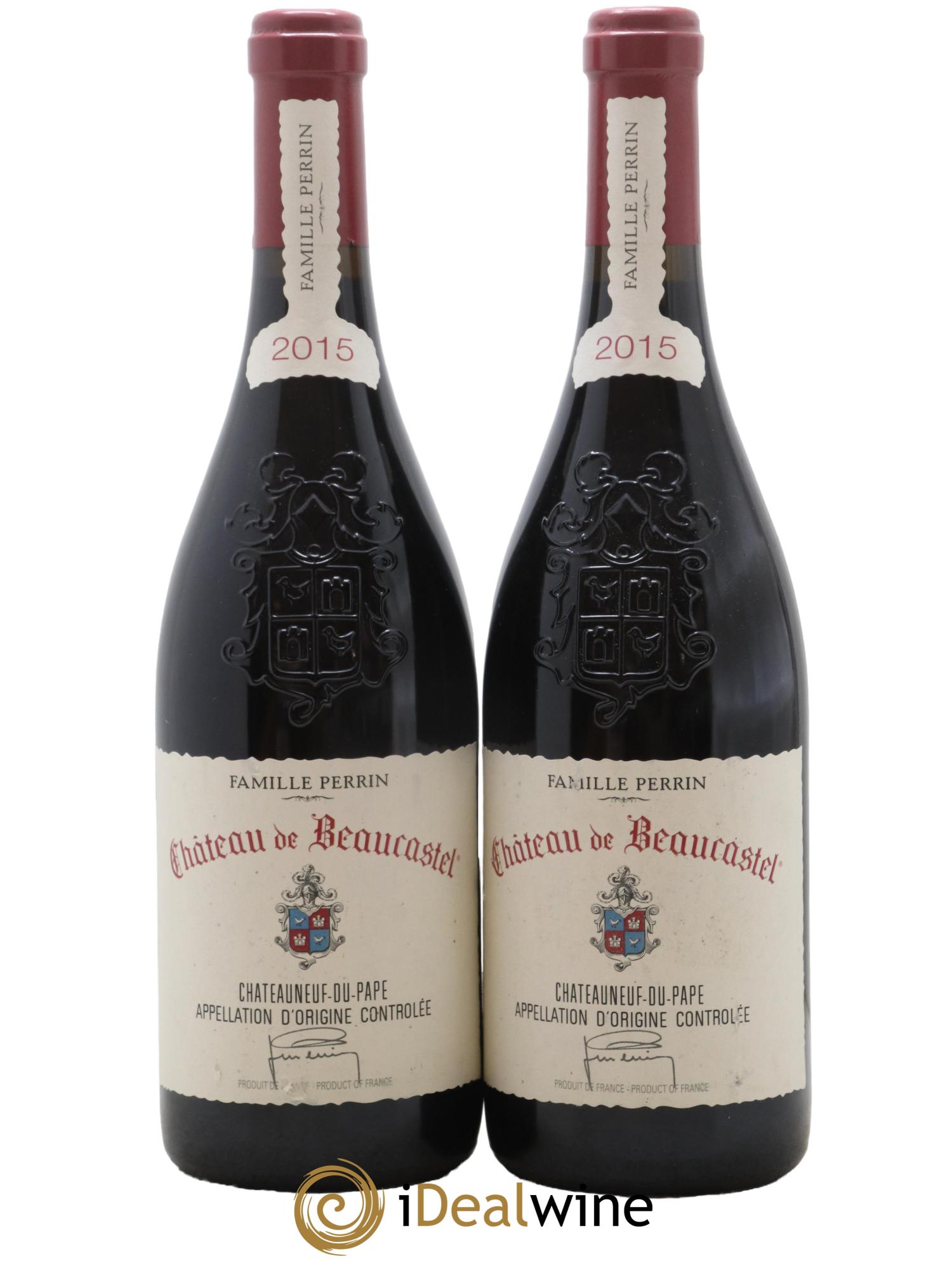 Châteauneuf-du-Pape Château de Beaucastel Famille Perrin 2015 - Lot de 2 bouteilles - 0