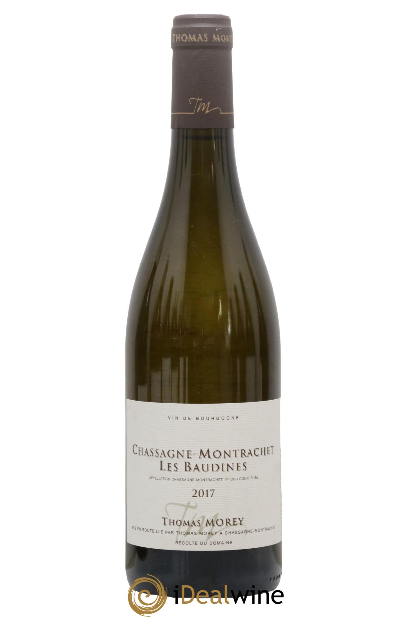 Chassagne-Montrachet 1er Cru Les Baudines Thomas Morey 2017 - Lot de 1 bouteille - 0