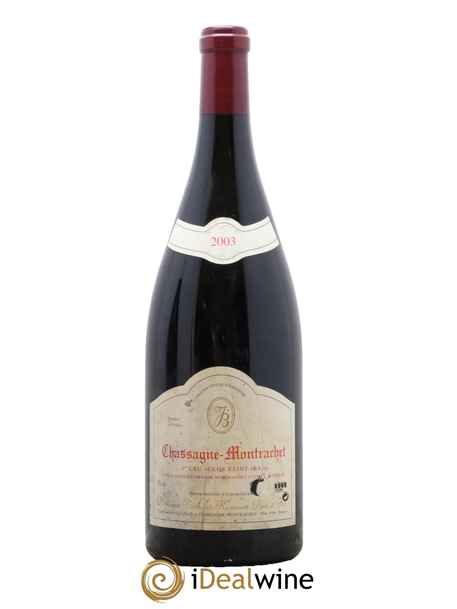 Chassagne-Montrachet 1er Cru Clos Saint-Jean Bachelet-Ramonet (Domaine) 2003 - Lot de 1 magnum - 0