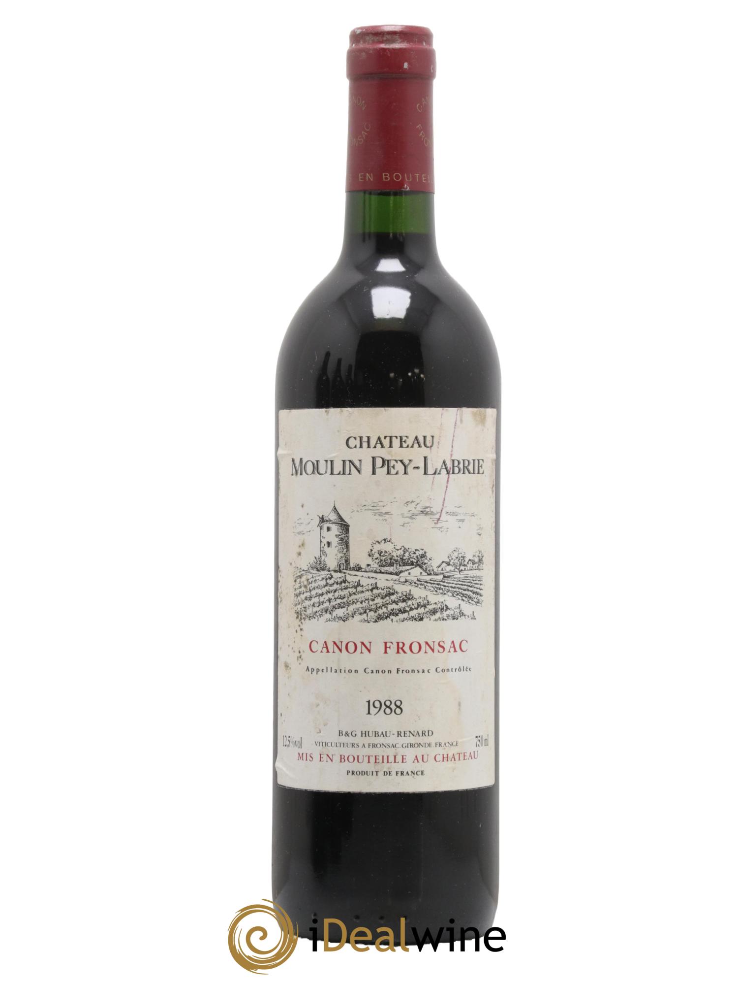 Canon-Fronsac Chateau Pey Labrie 1988 - Lot de 1 bouteille - 0