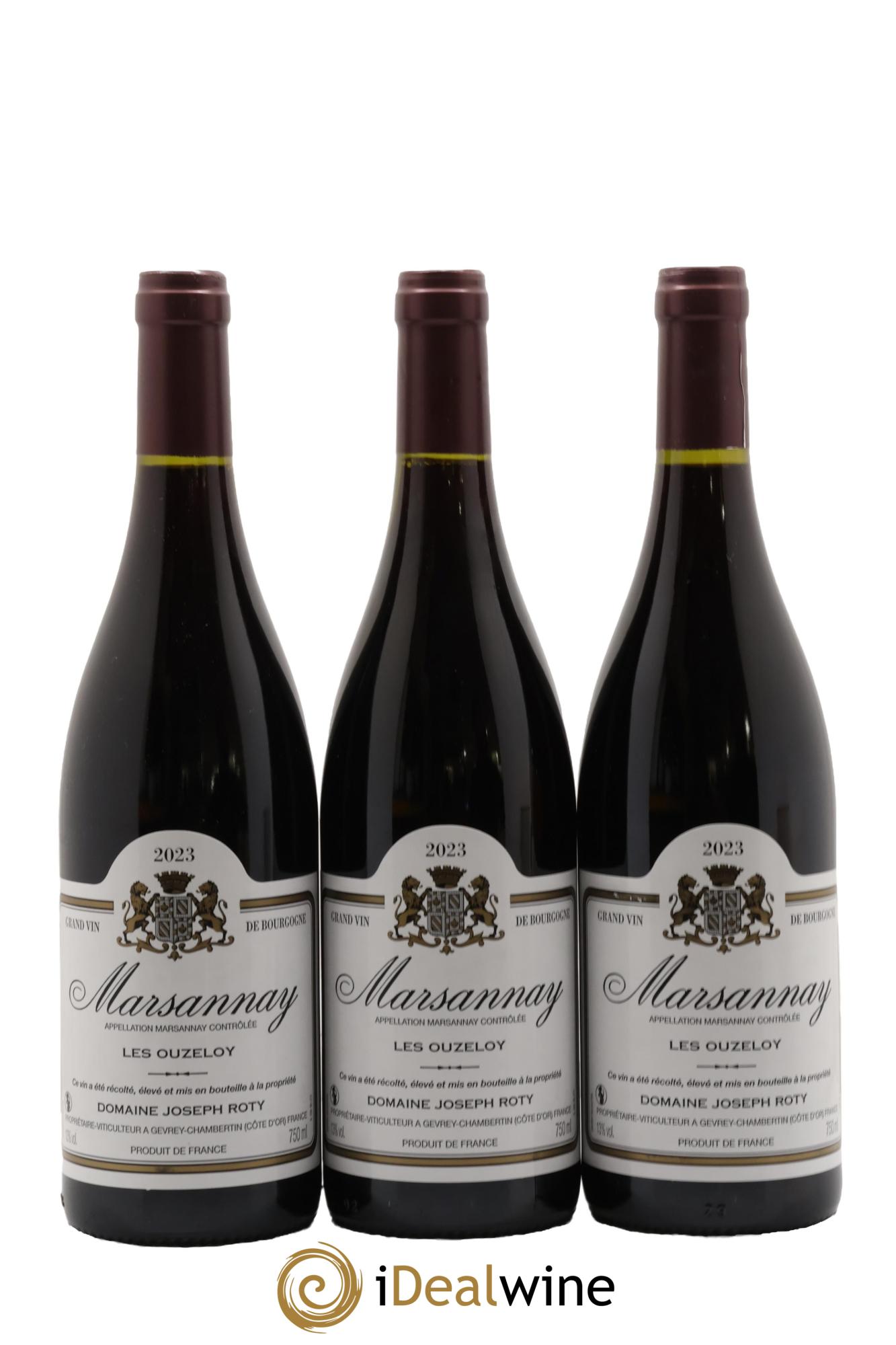 Marsannay Les Ouzeloy Roty Joseph 2023 - Lot de 3 bouteilles - 0