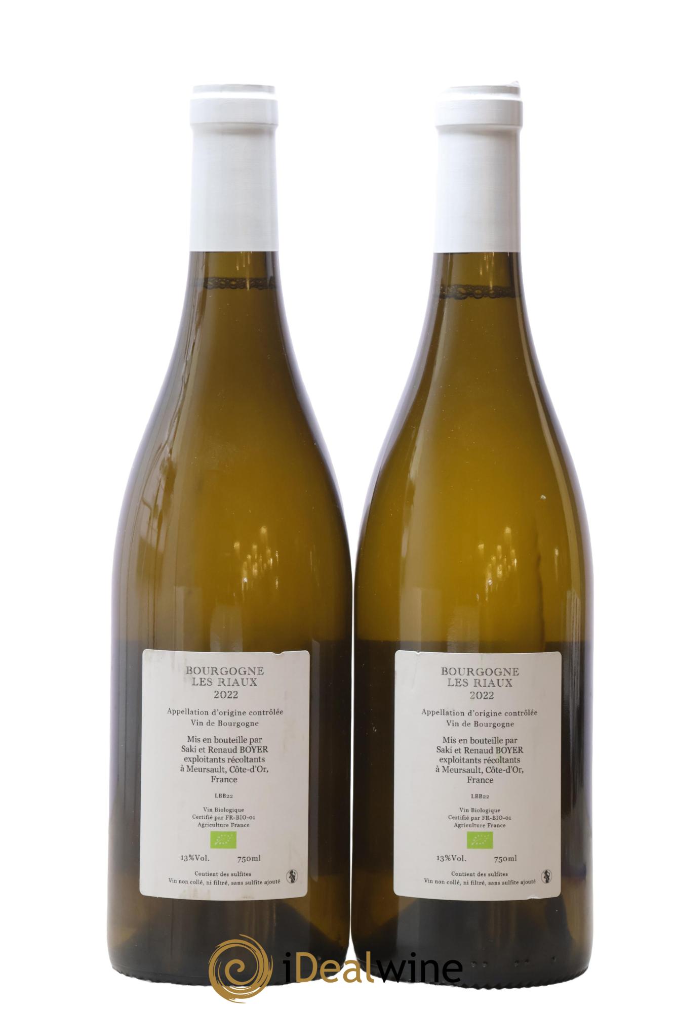 Bourgogne Les Riaux Renaud Boyer 2022 - Lotto di 2 bottiglie - 1