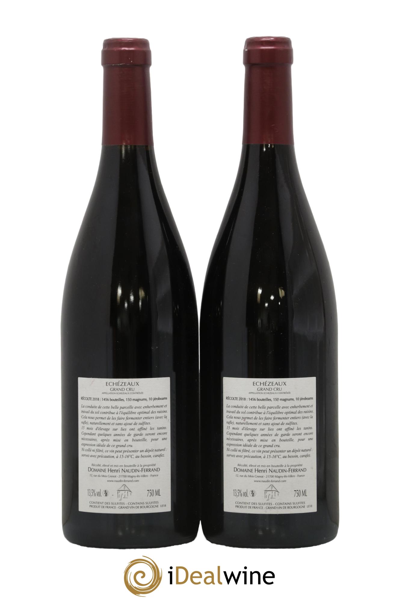 Echezeaux Grand Cru Naudin-Ferrand (Domaine) 2018 - Lotto di 2 bottiglie - 1