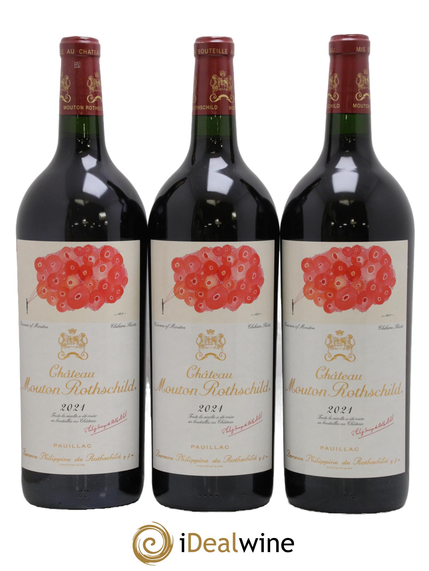 Château Mouton Rothschild 1er Grand Cru Classé  2021 - Lot of 3 magnums - 0