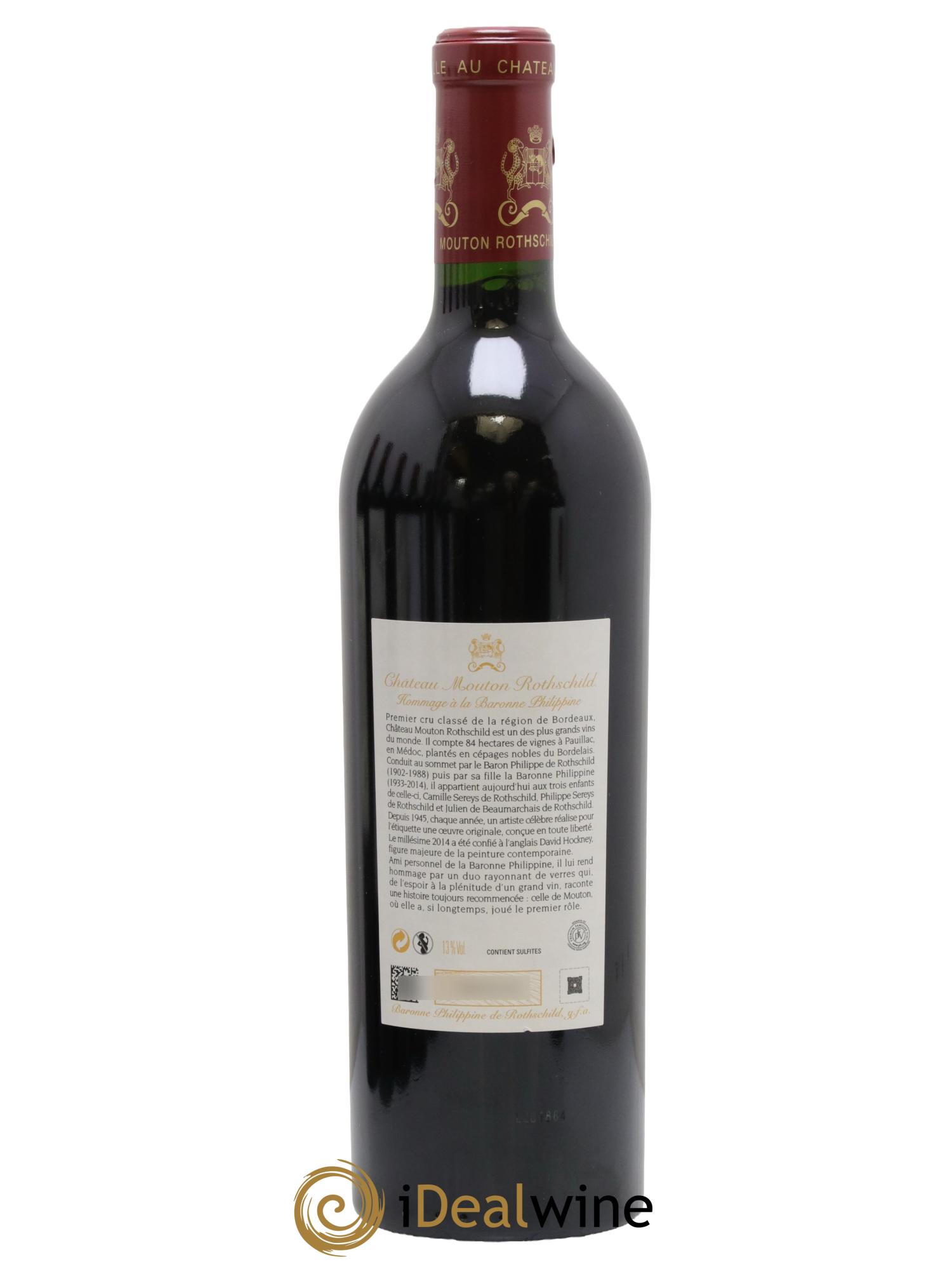 Château Mouton Rothschild 1er Grand Cru Classé 2014 - Lot of 1 bottle - 1