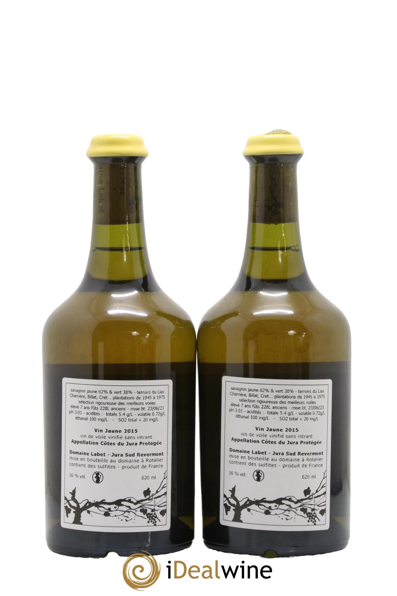 Côtes du Jura Vin Jaune Romain - Julien - Charline Labet 2015 - Lot de 2 clavelins - 1