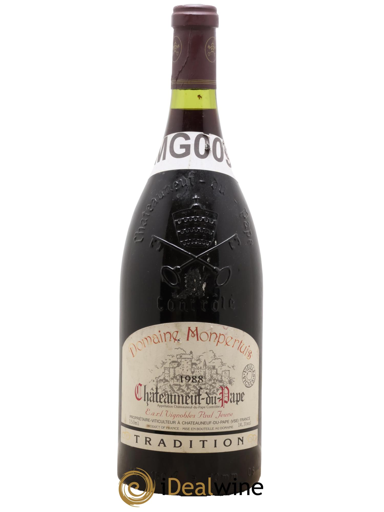 Châteauneuf-du-Pape Vieilles Vignes Tradition Domaine Monpertuis Vignobles Paul Jeune 1988 - Lot of 1 magnum - 0